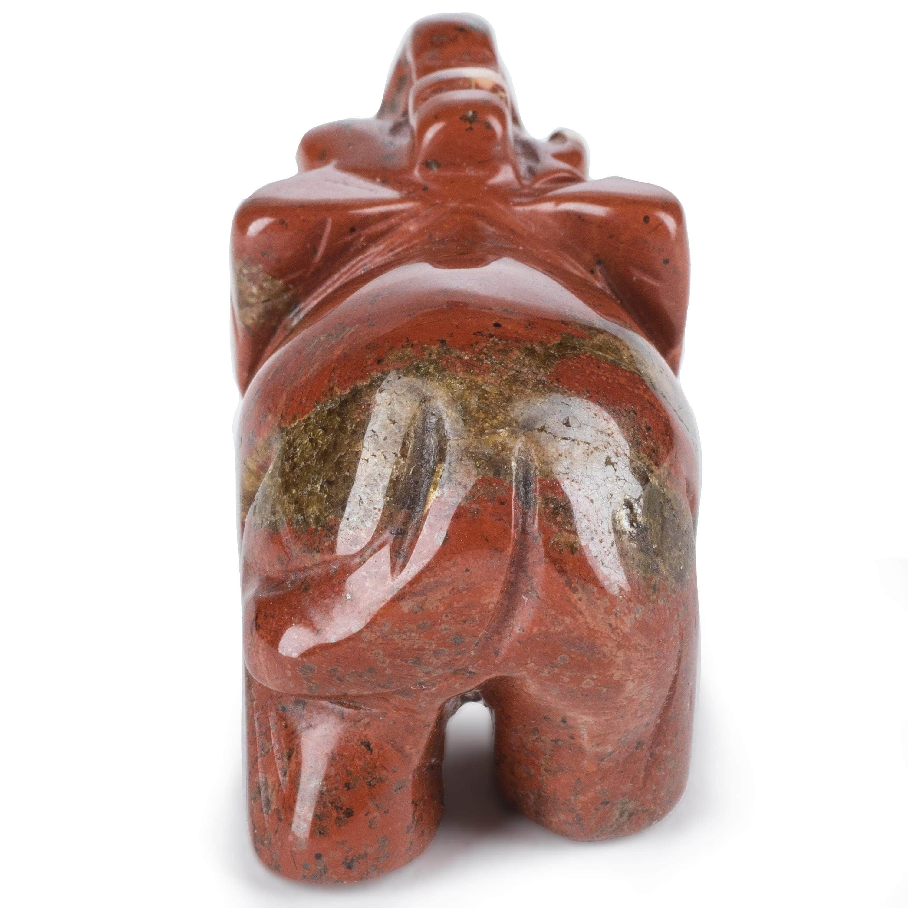 Kalifano Gemstone Carvings Red Jasper Elephant 2" Gemstone Carving CV15-E-RJ