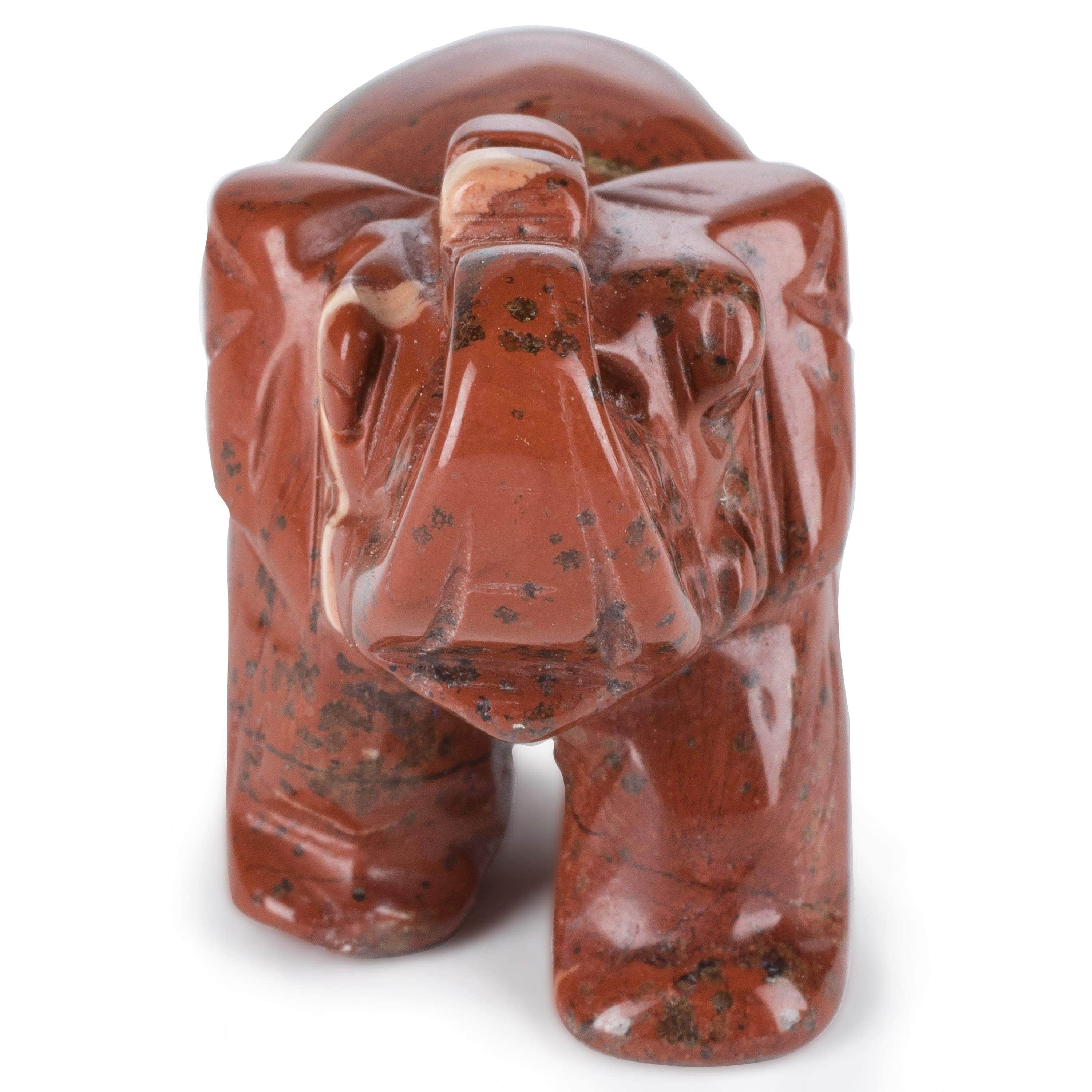 Kalifano Gemstone Carvings Red Jasper Elephant 2" Gemstone Carving CV15-E-RJ