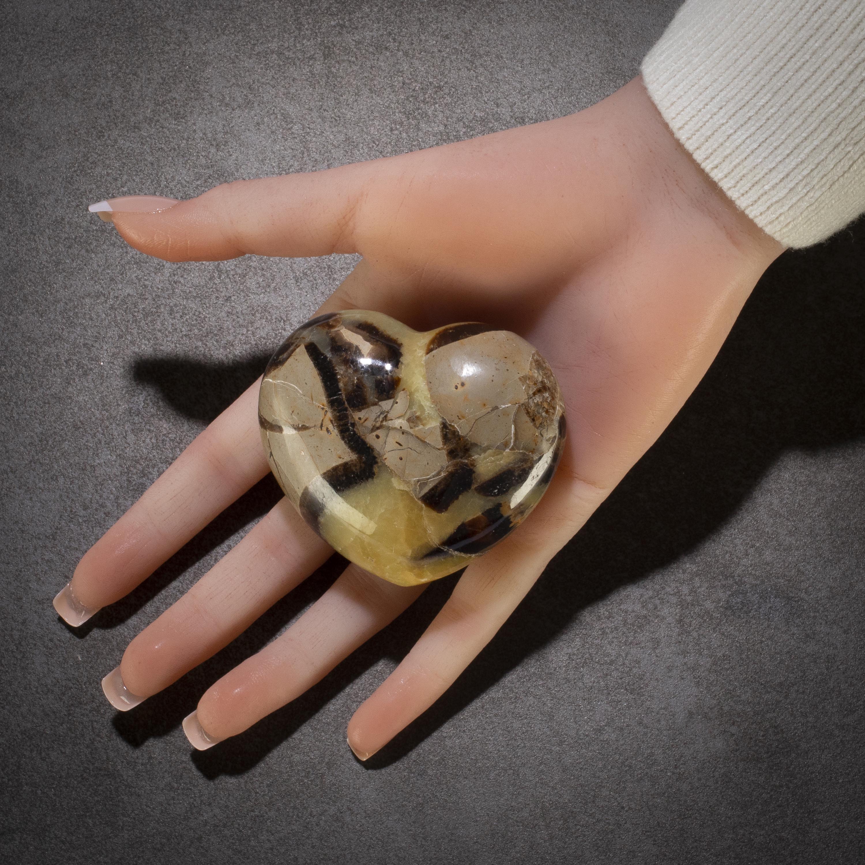 Kalifano Gemstone Carvings Septarian Gemstone Heart Carving GH200-SP