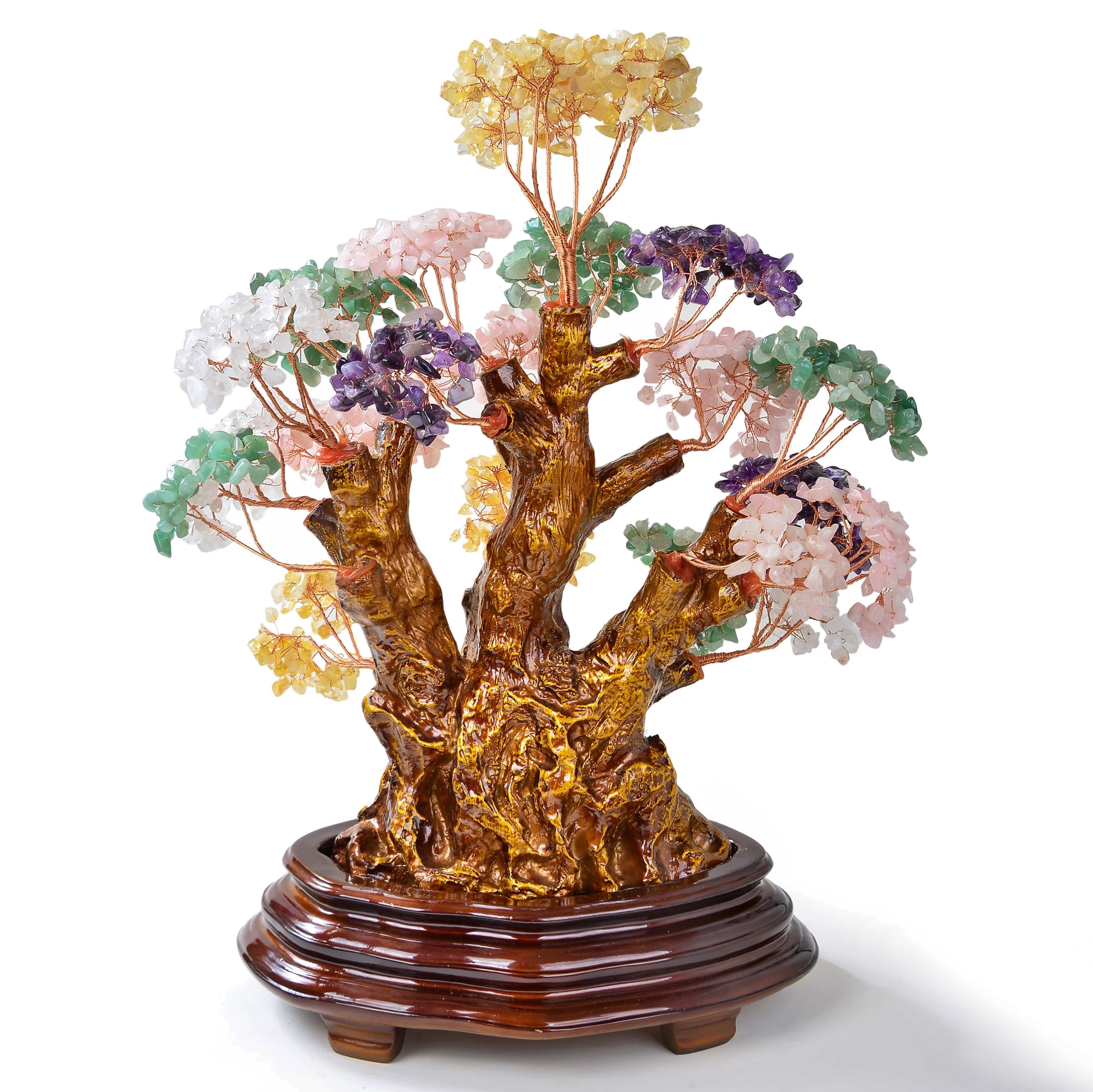 Kalifano Gemstone Trees Multi-Gemstone Tree of Life Centerpiece with over 2,000 Natural Stones K9800-MT