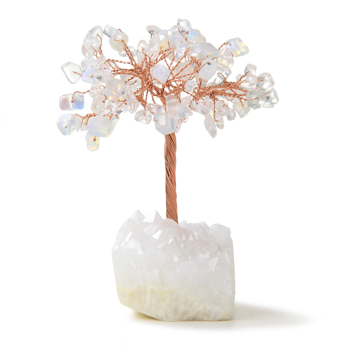 Kalifano Gemstone Trees Opalite Moonstone Gemstone Tree of Life with Quartz Base K922Q-MS