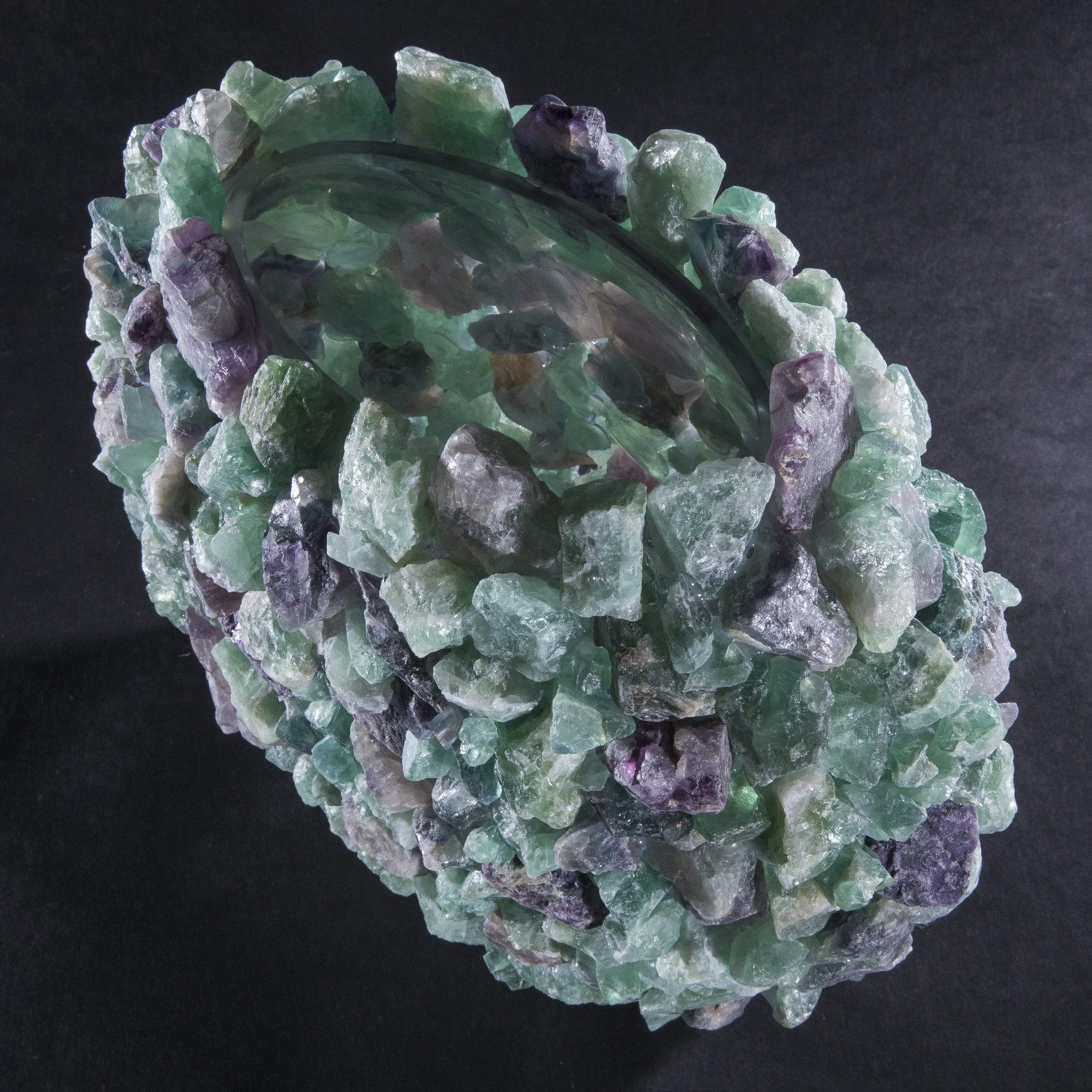 Kalifano Gemstone Vases 10.5" Fluorite Gemstone Vase GVL-FL