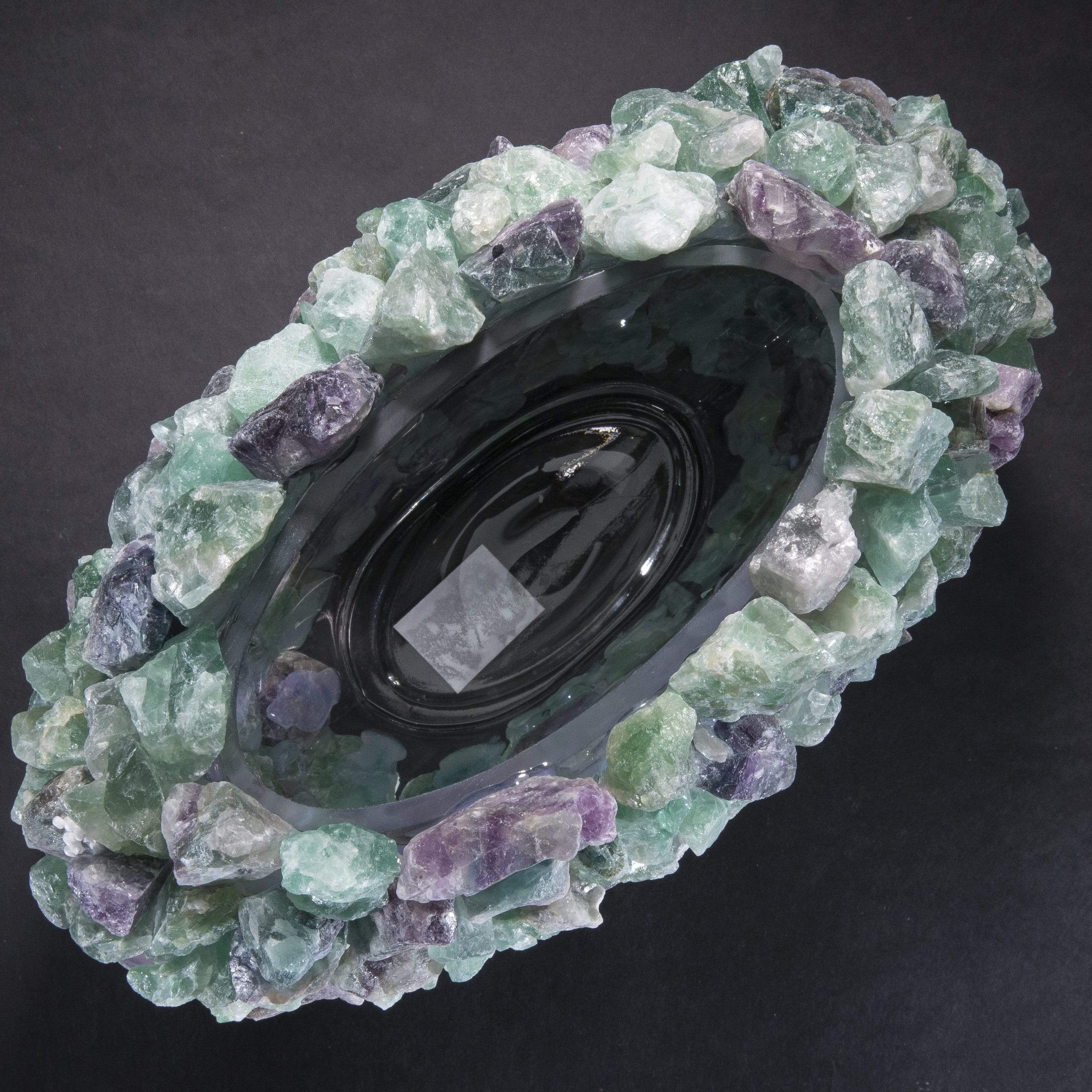 Kalifano Gemstone Vases 10.5" Fluorite Gemstone Vase GVL-FL