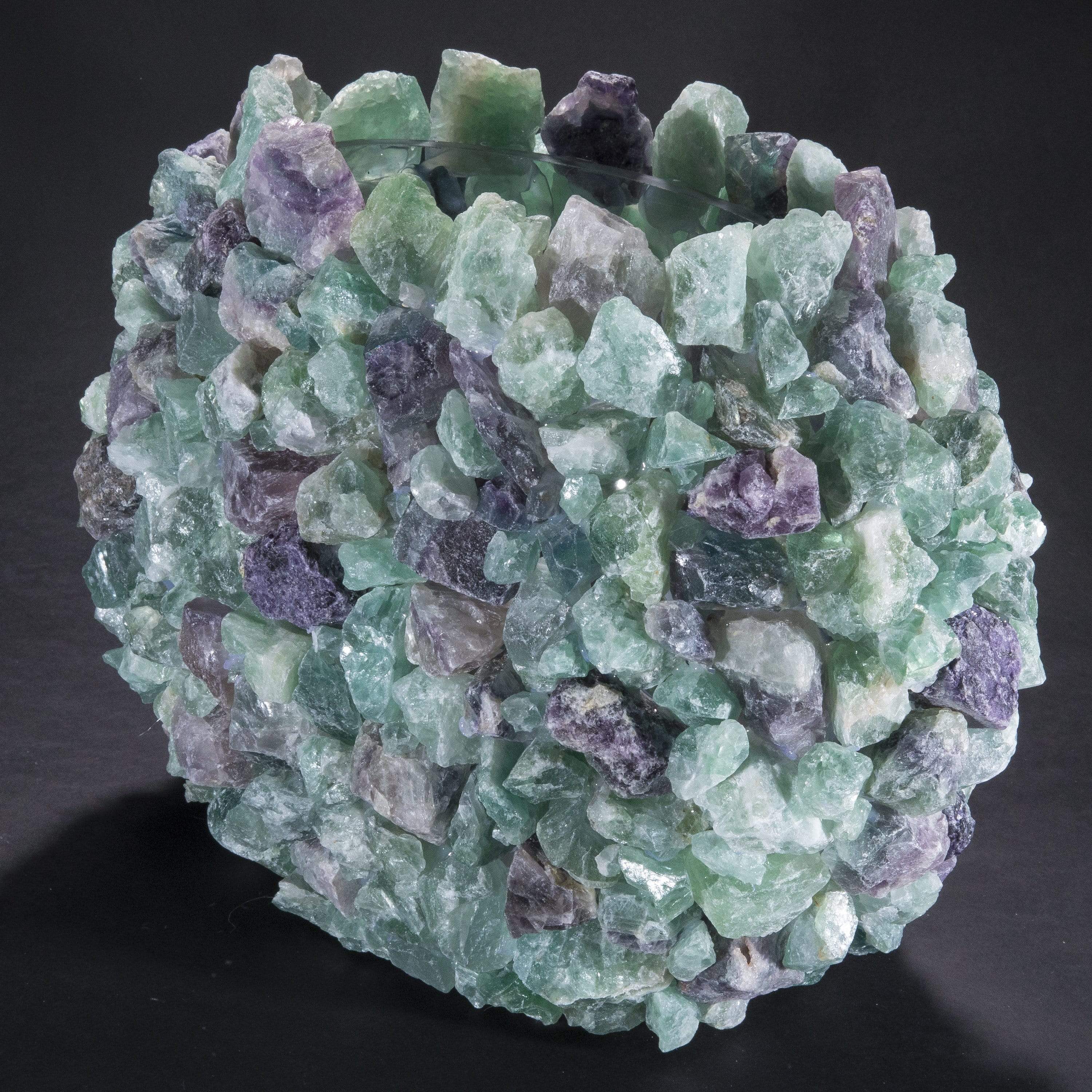 Kalifano Gemstone Vases 10.5" Fluorite Gemstone Vase GVL-FL