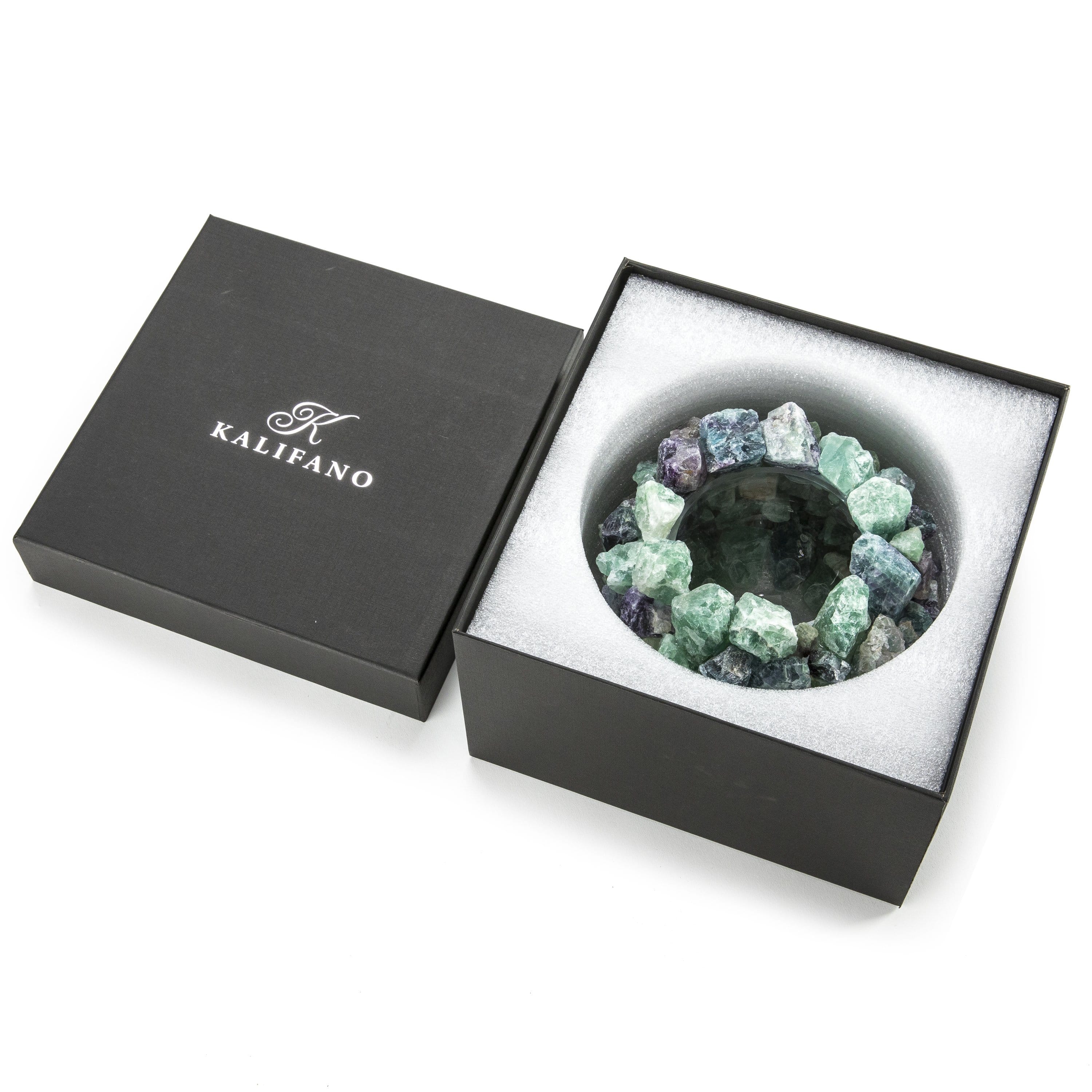 Kalifano Gemstone Vases Fluorite Gemstone Vase GVM-FL