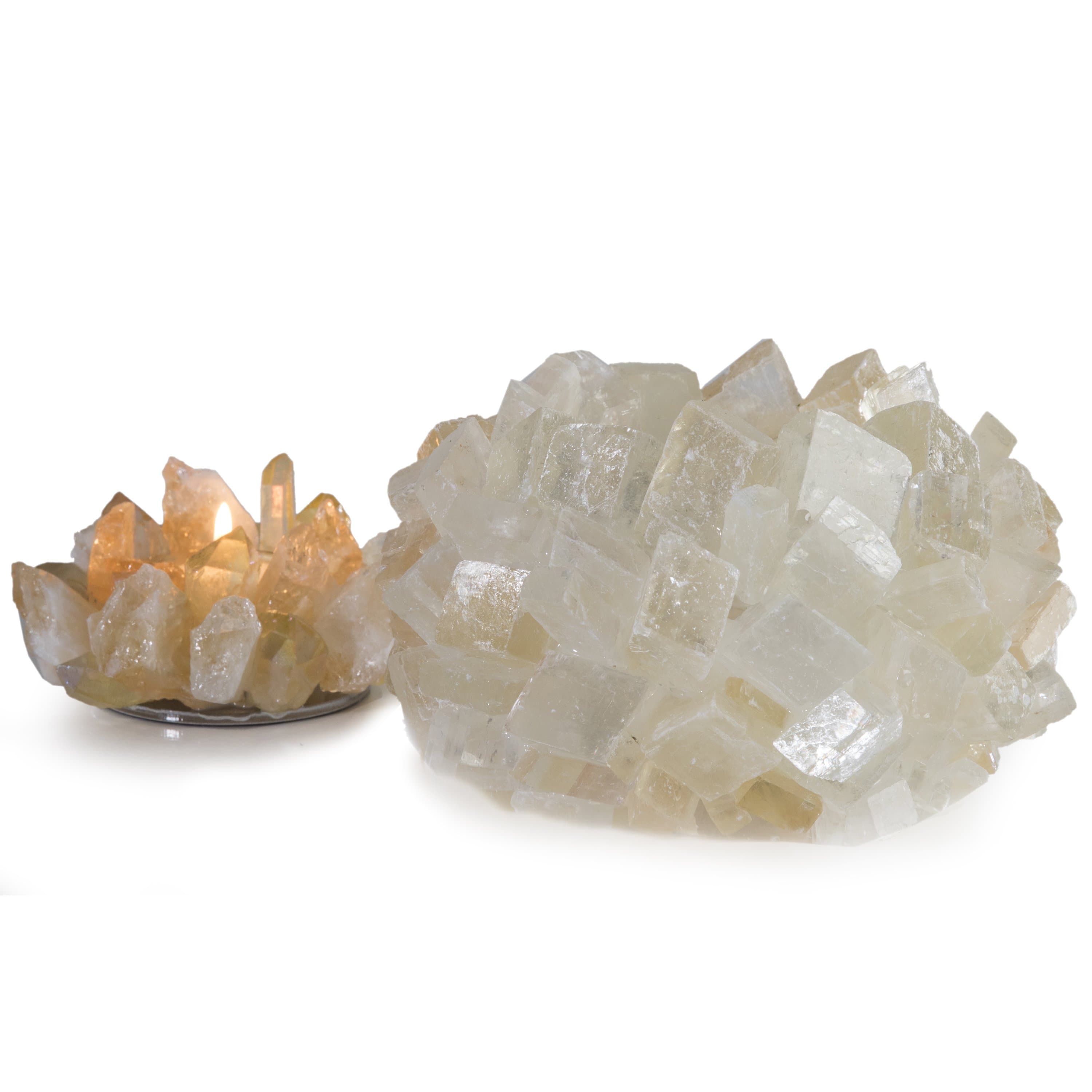 Kalifano Gemstone Vases Orange Calcite Gemstone Vase GVM-OC