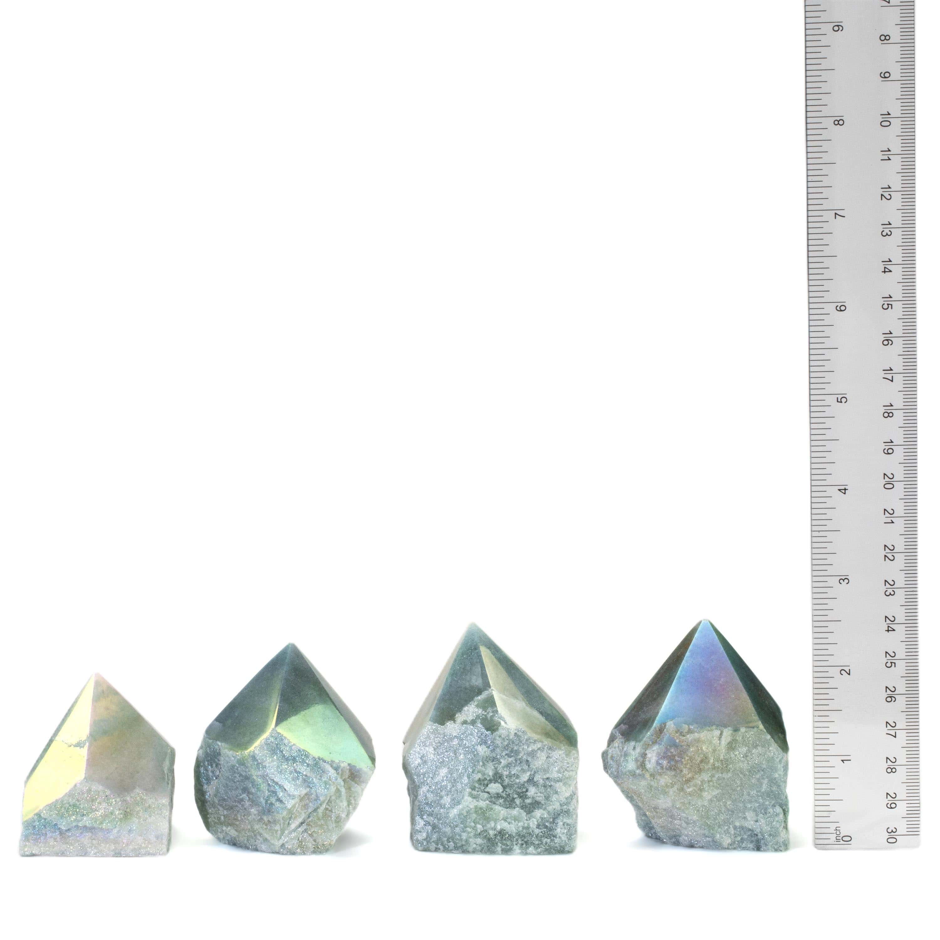 KALIFANO Green Quartz Aura Borealis Green Quartz Point - 180 g ABP180-GQ