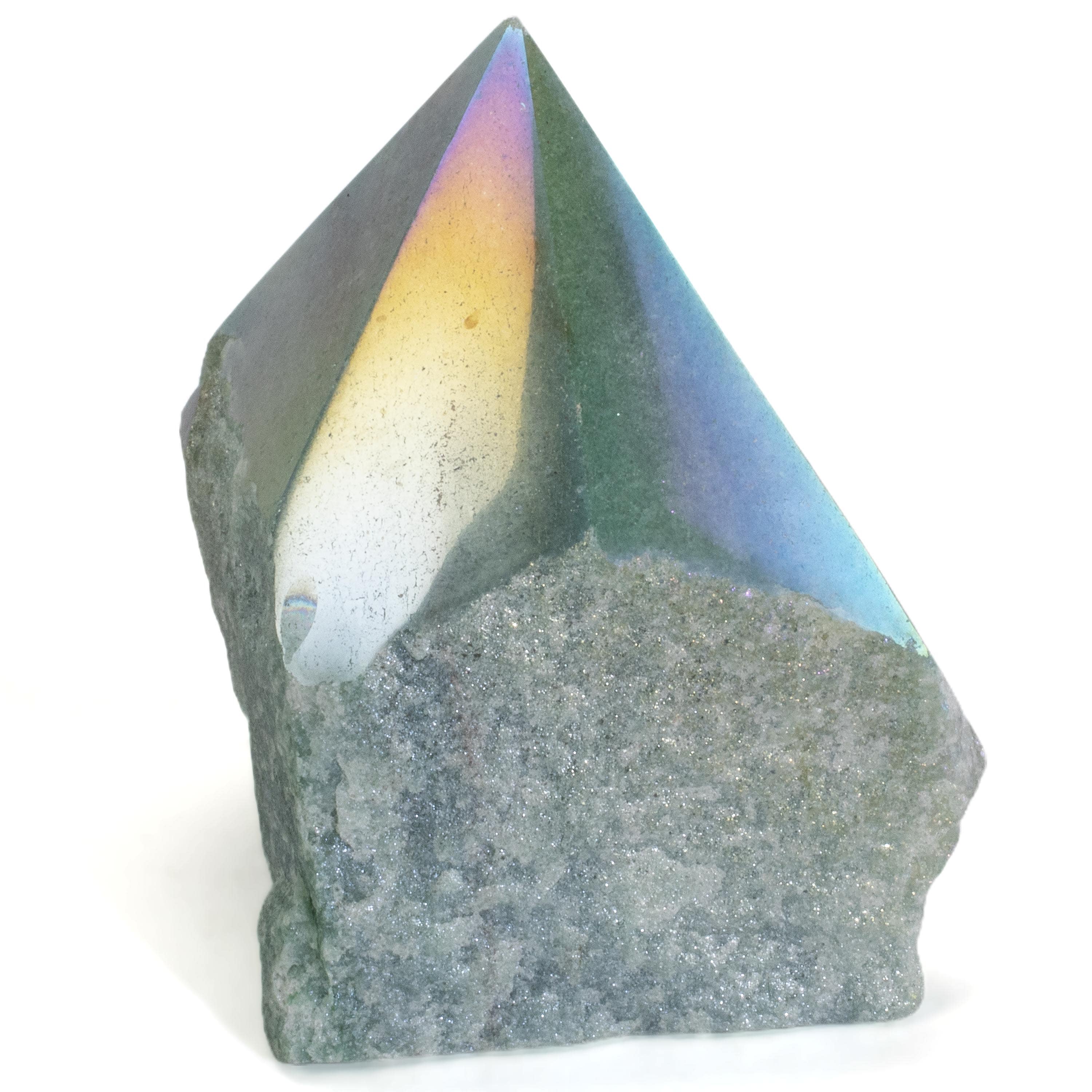 KALIFANO Green Quartz Aura Borealis Green Quartz Point - 180 g ABP180-GQ