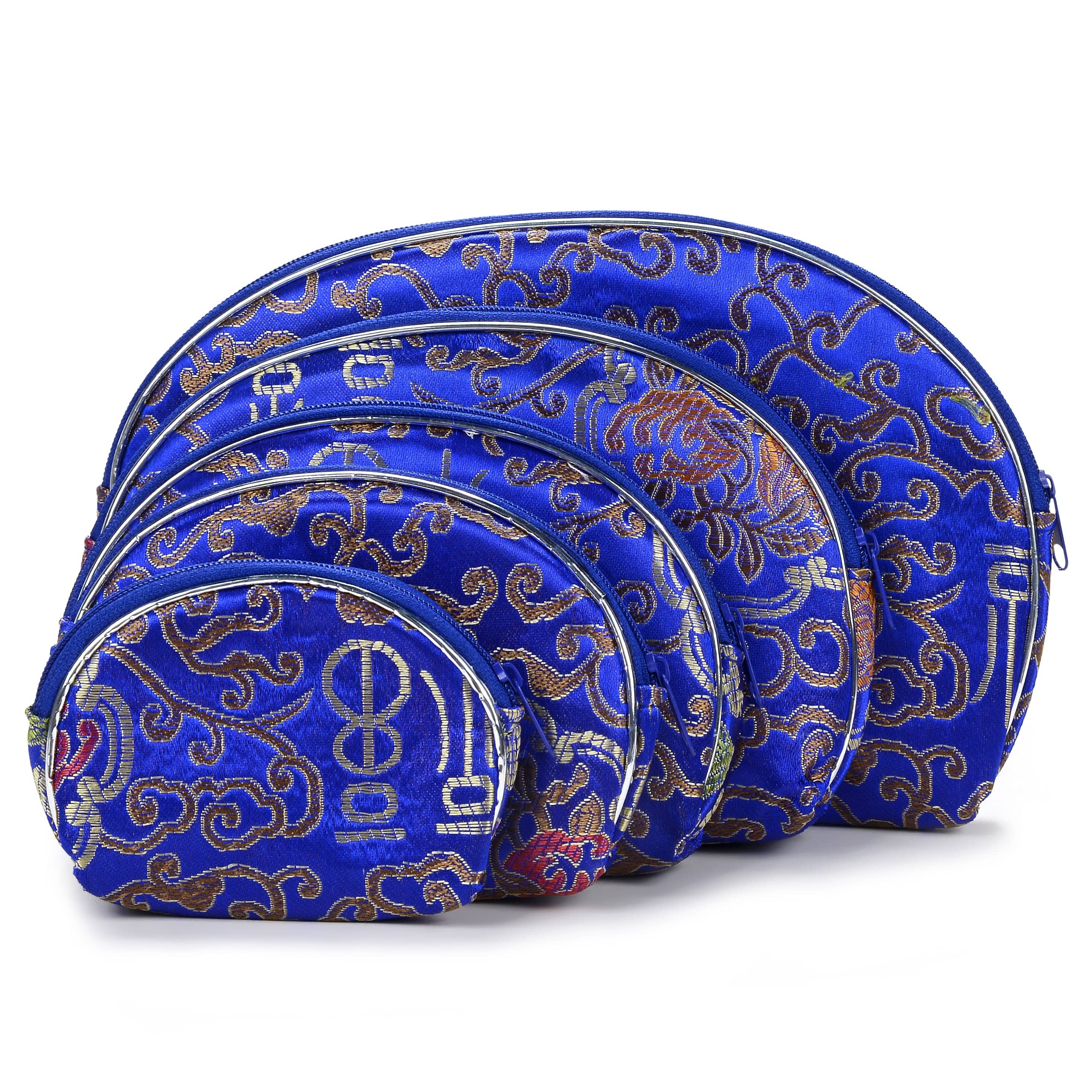 Kalifano JEWELRY POUCHES POUCH5-BL POUCH5-BL