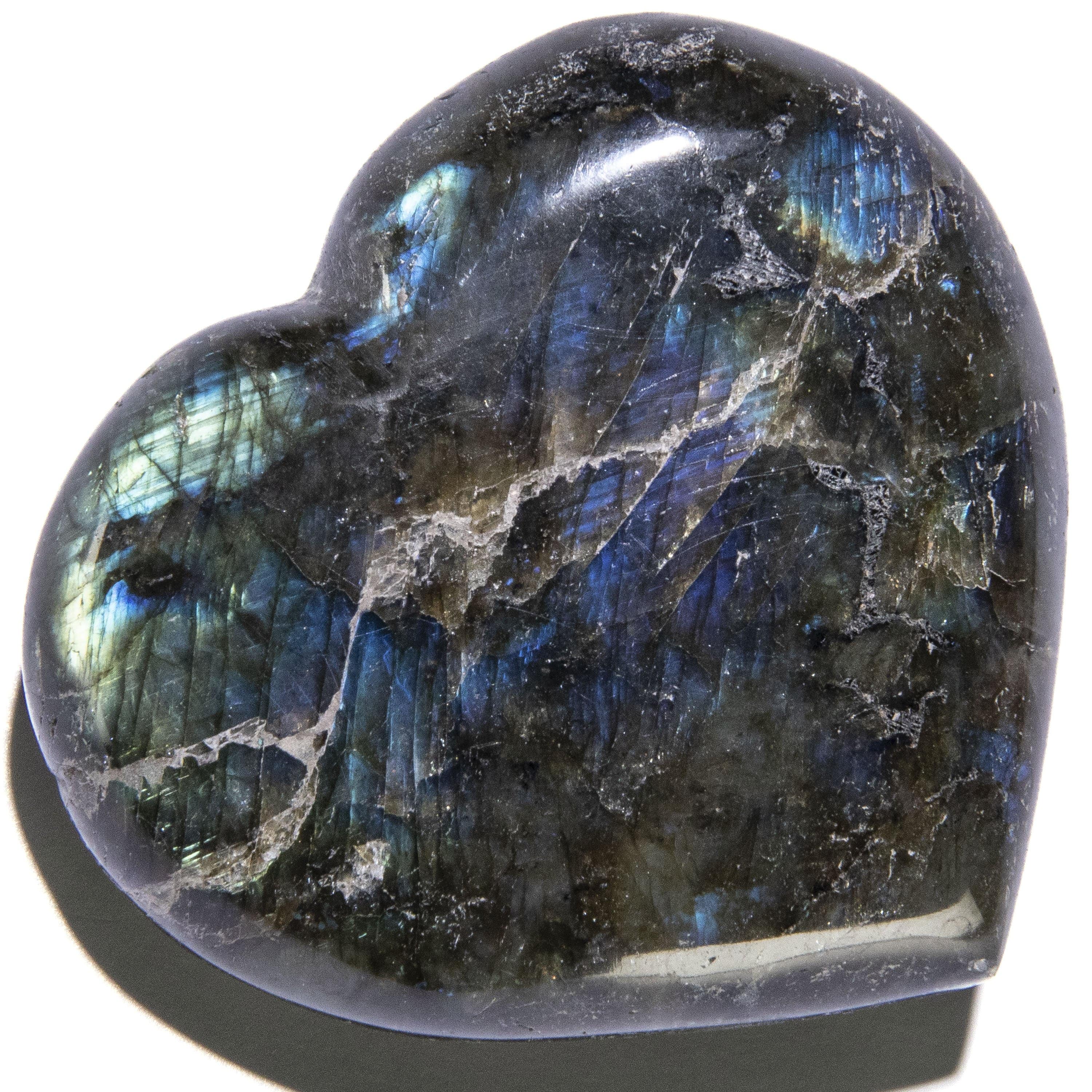 KALIFANO Labradorite Labradorite Gemstone Heart Carving 230g / 3.5in. GH200-LB