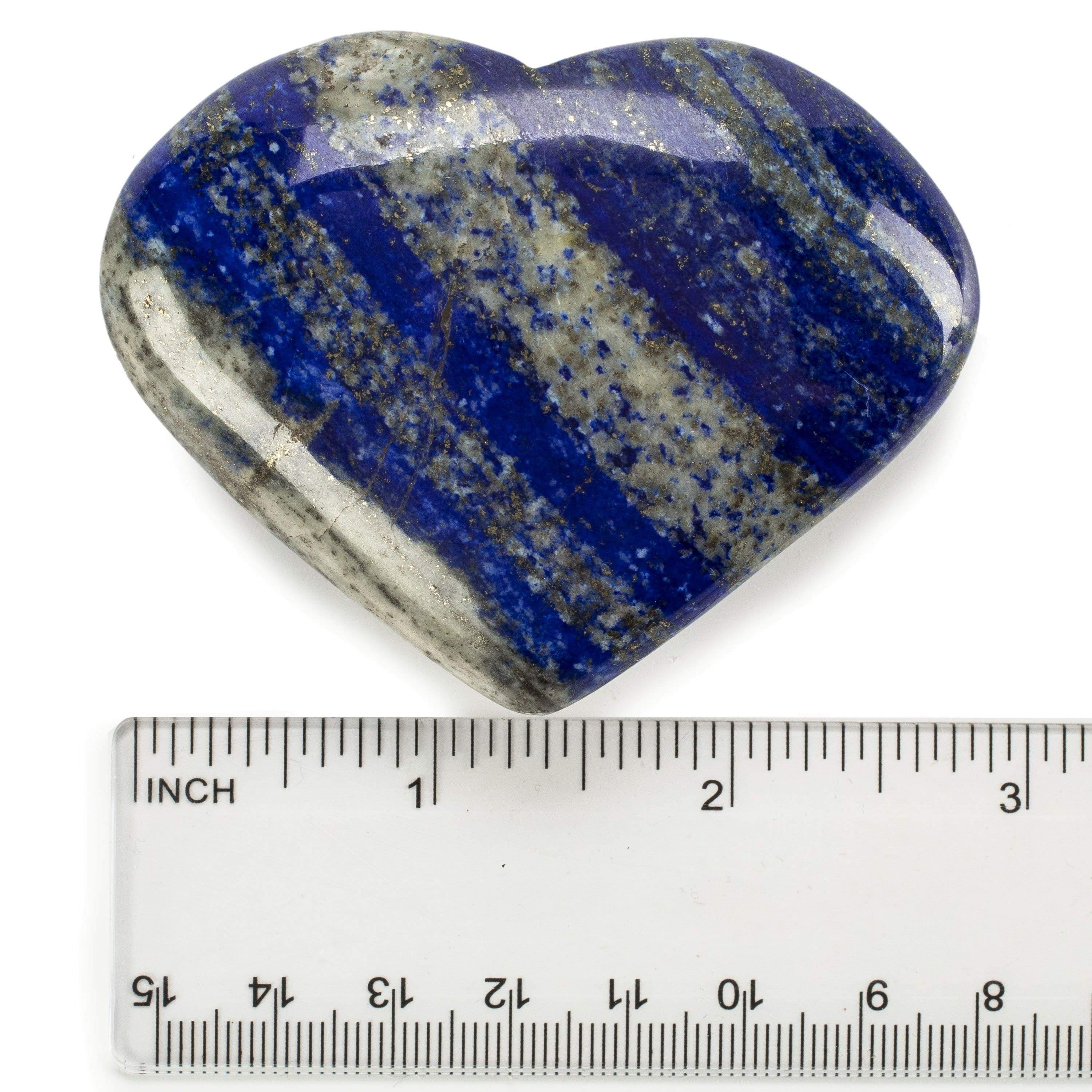 Kalifano Lapis Rare Natural Blue Lapis Lazuli Polished Heart Carving from Afghanistan - 100 g LPS250.001