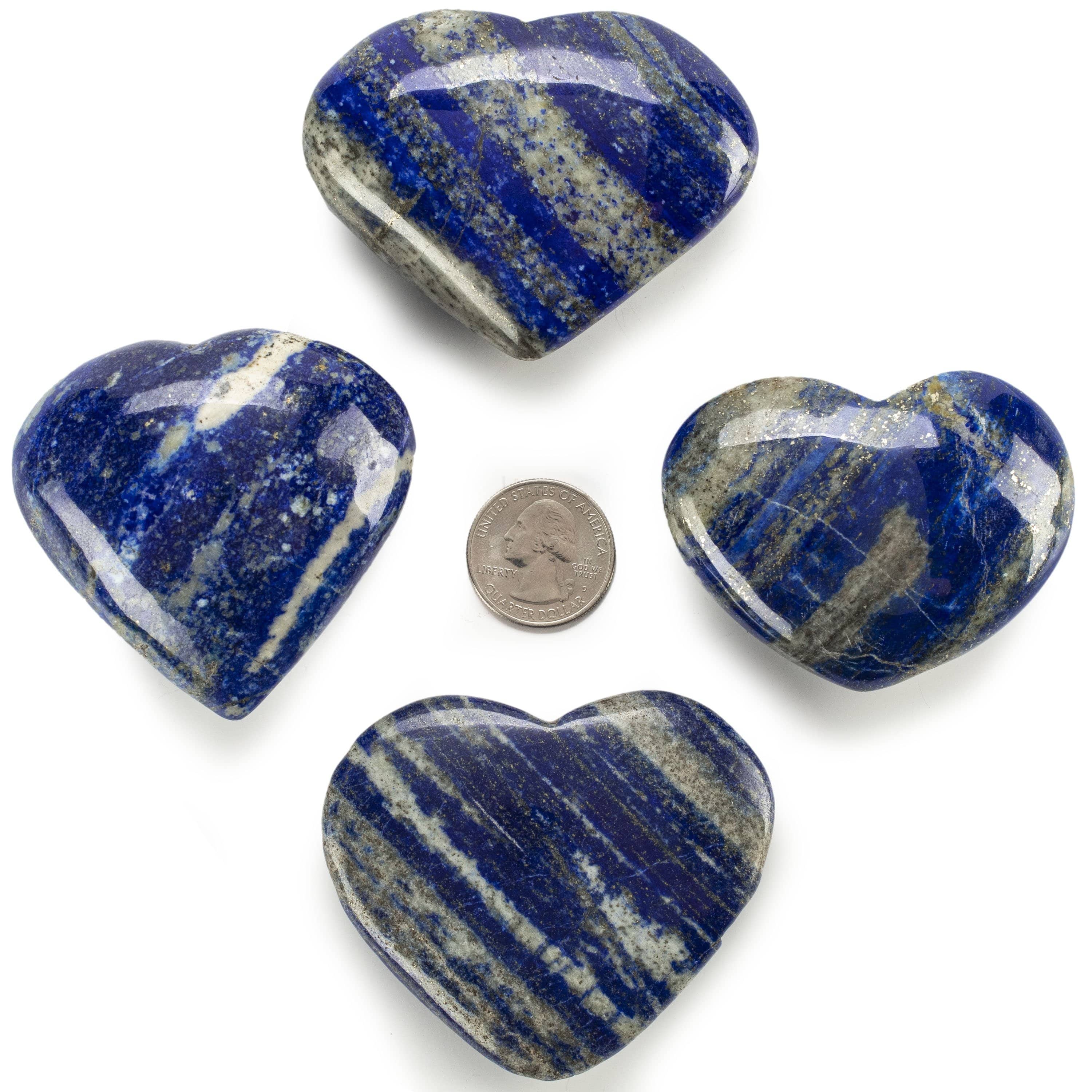 Kalifano Lapis Rare Natural Blue Lapis Lazuli Polished Heart Carving from Afghanistan - 100 g LPS250.001