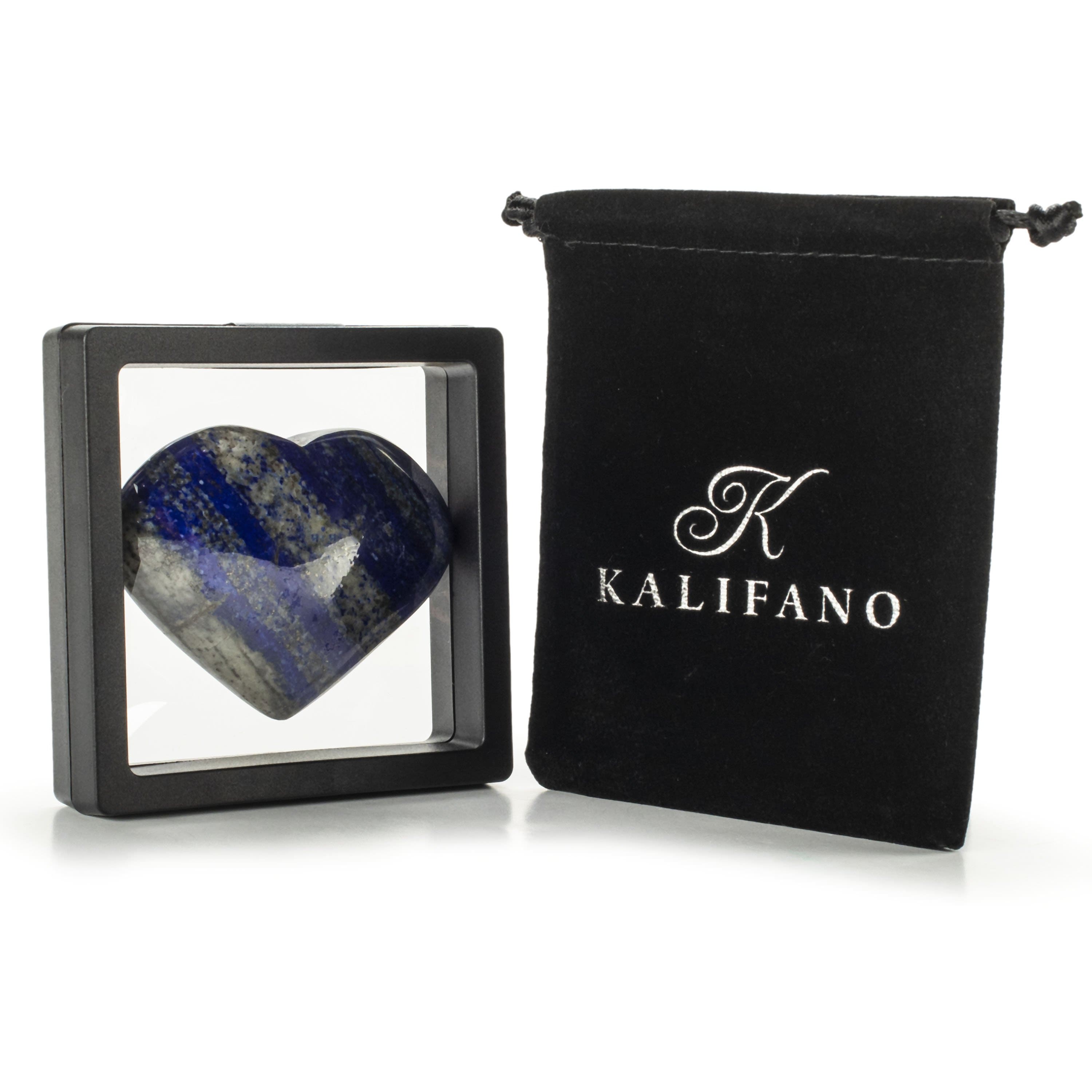 Kalifano Lapis Rare Natural Blue Lapis Lazuli Polished Heart Carving from Afghanistan - 100 g LPS250.001