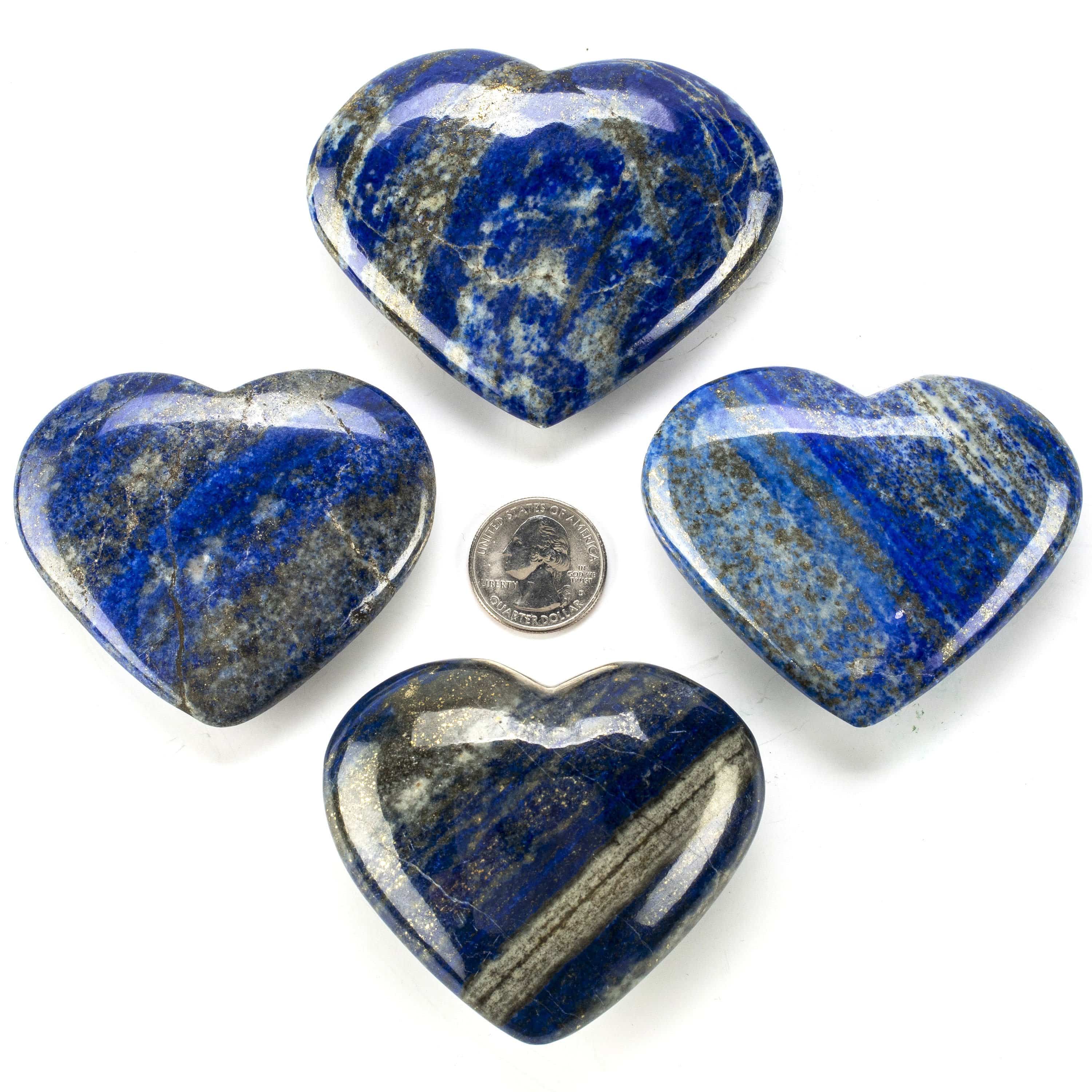 Kalifano Lapis Rare Natural Blue Lapis Lazuli Polished Heart Carving from Afghanistan - 140 g LPS350.001