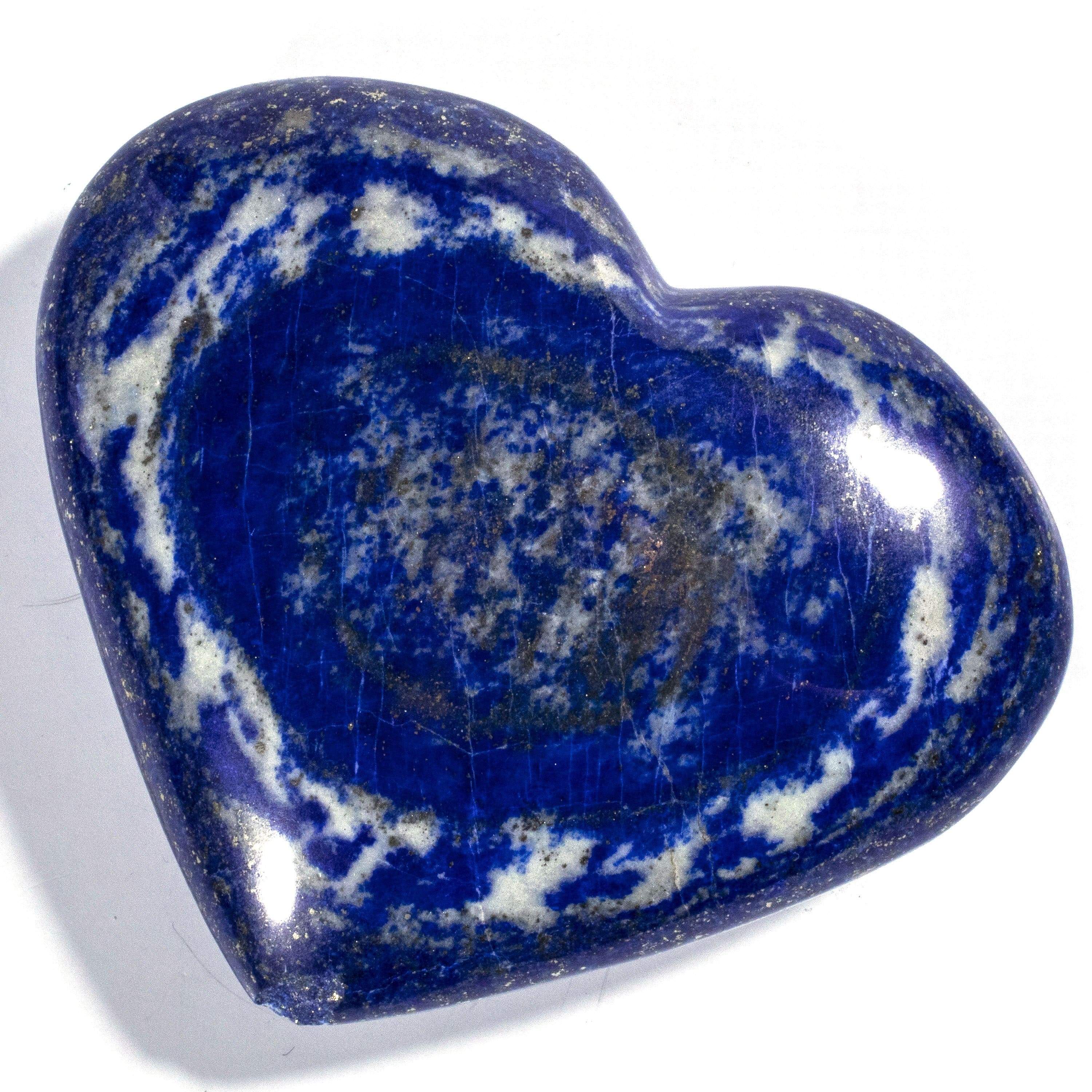 Kalifano Lapis Rare Natural Blue Lapis Lazuli Polished Heart Carving from Afghanistan - 300 g / 0.7 lbs LPS600.006