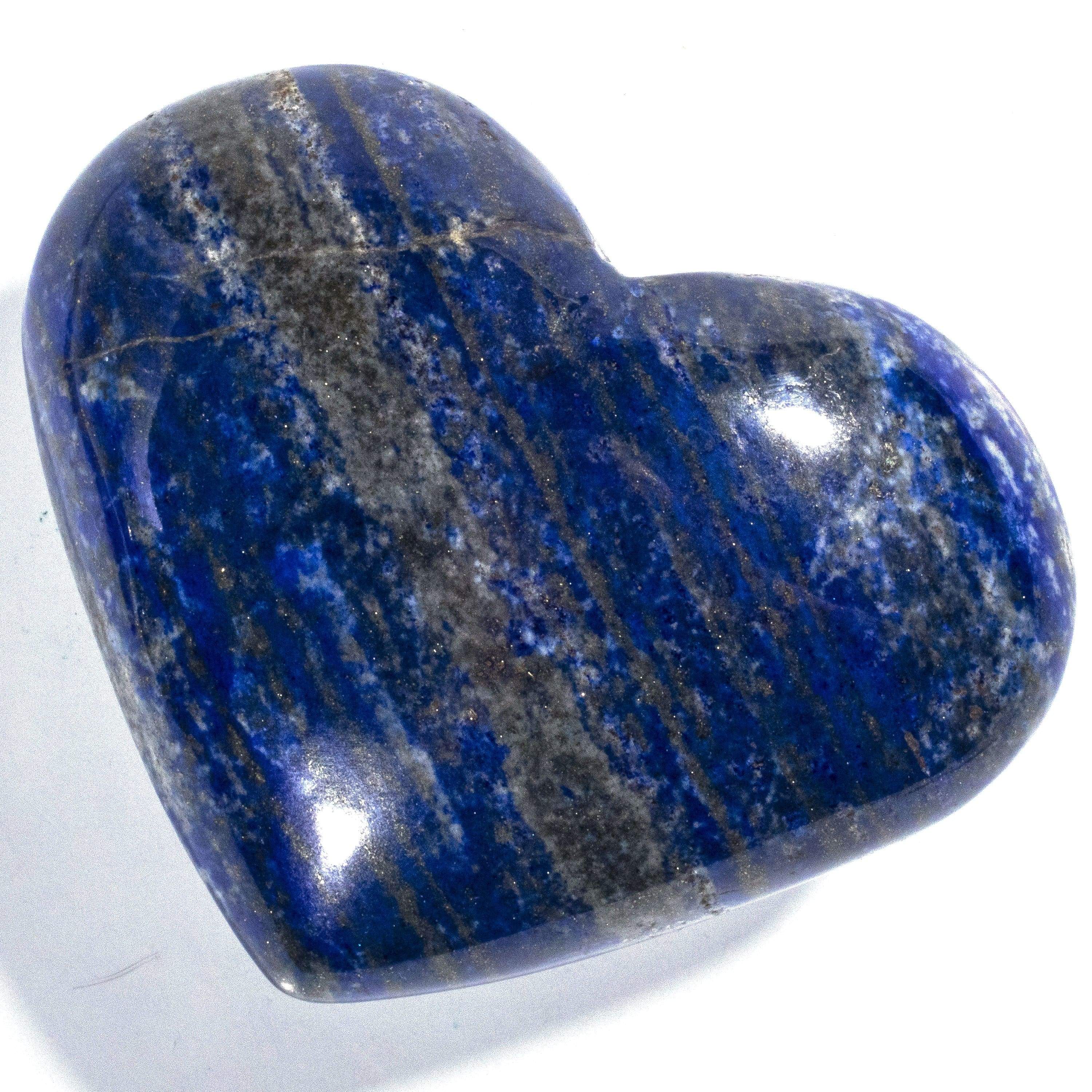 Kalifano Lapis Rare Natural Blue Lapis Lazuli Polished Heart Carving from Afghanistan - 315 g / 0.7 lbs LPS750.001