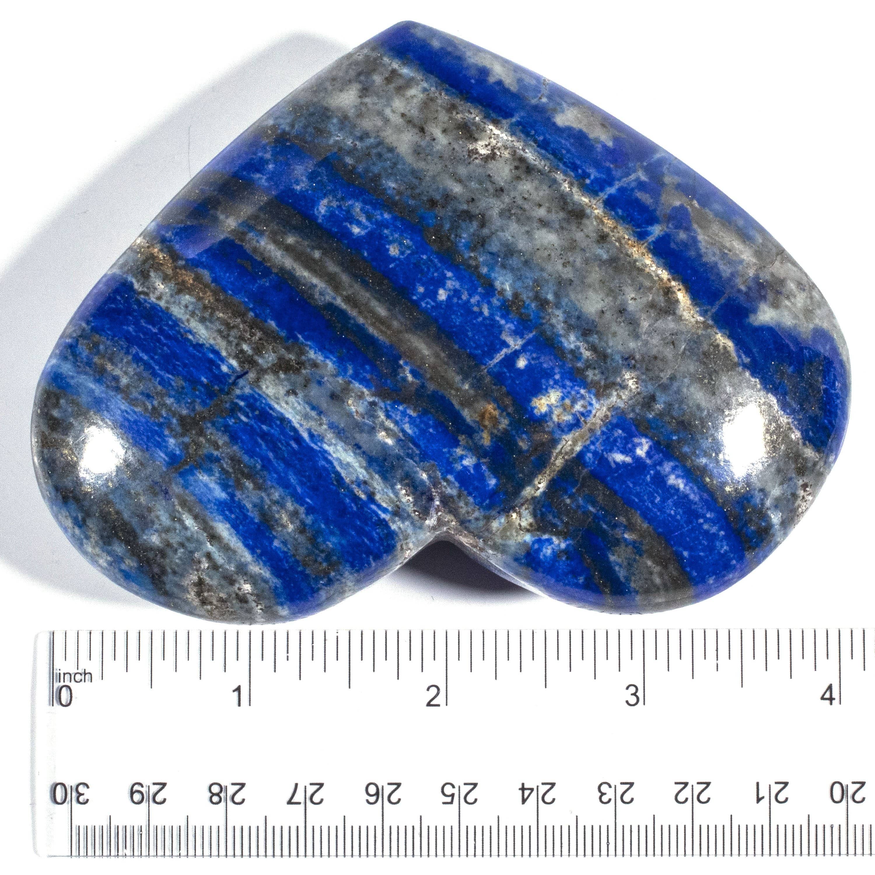 Kalifano Lapis Rare Natural Blue Lapis Lazuli Polished Heart Carving from Afghanistan - 335 g / 0.7 lbs LPS700.006