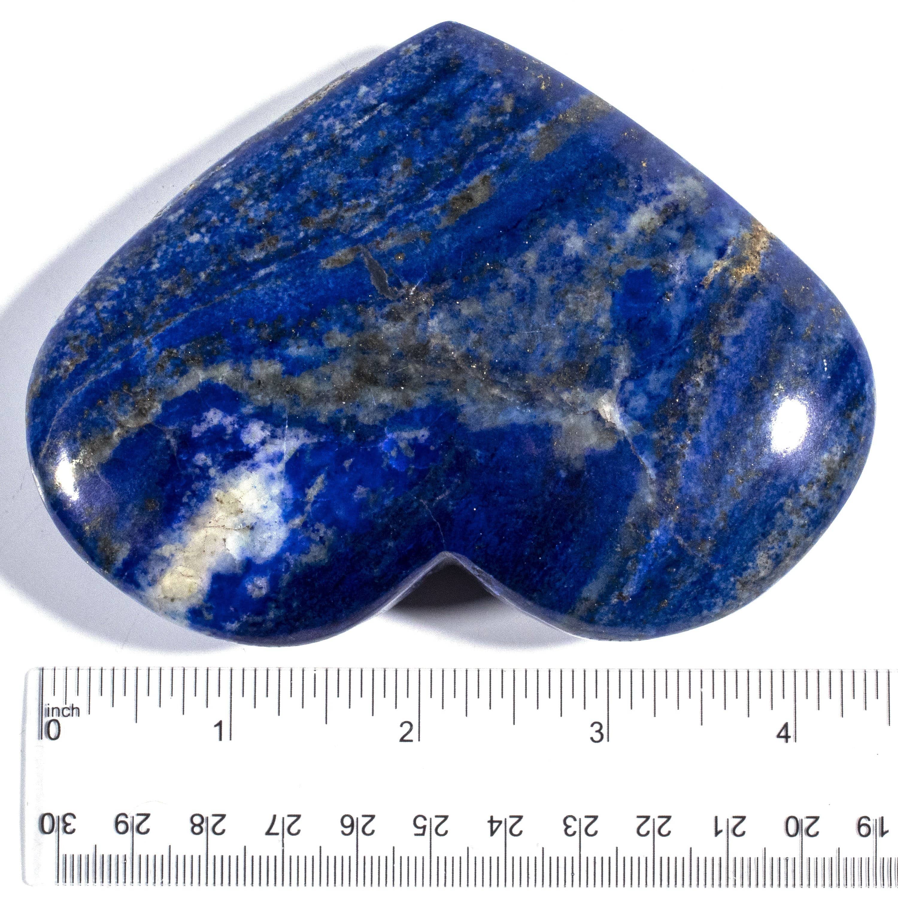 Kalifano Lapis Rare Natural Blue Lapis Lazuli Polished Heart Carving from Afghanistan - 340 g / 0.7 lbs LPS700.005