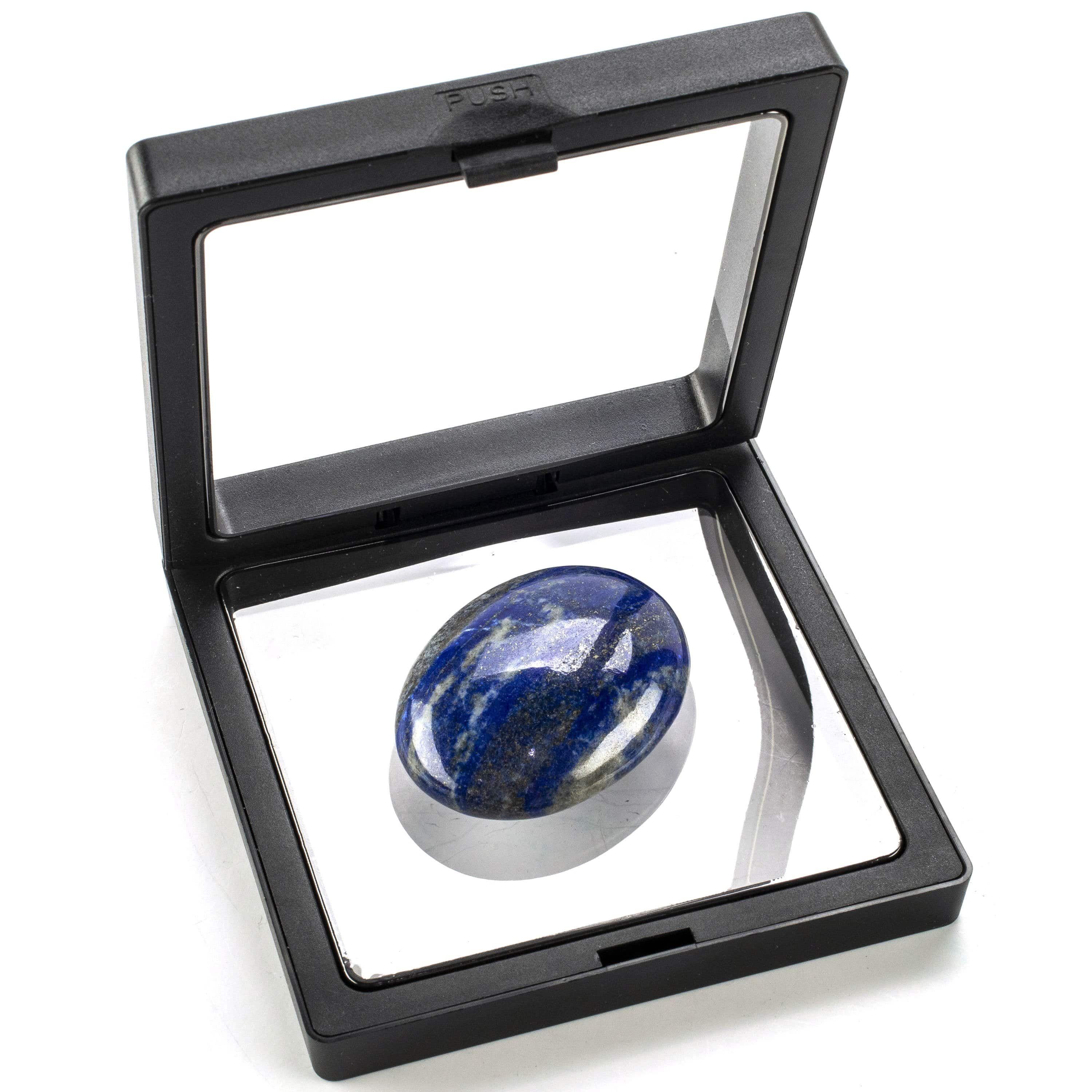 Kalifano Lapis Rare Natural Blue Lapis Lazuli Polished Palm Stone Carving from Afghanistan - 30 g LPS100.001