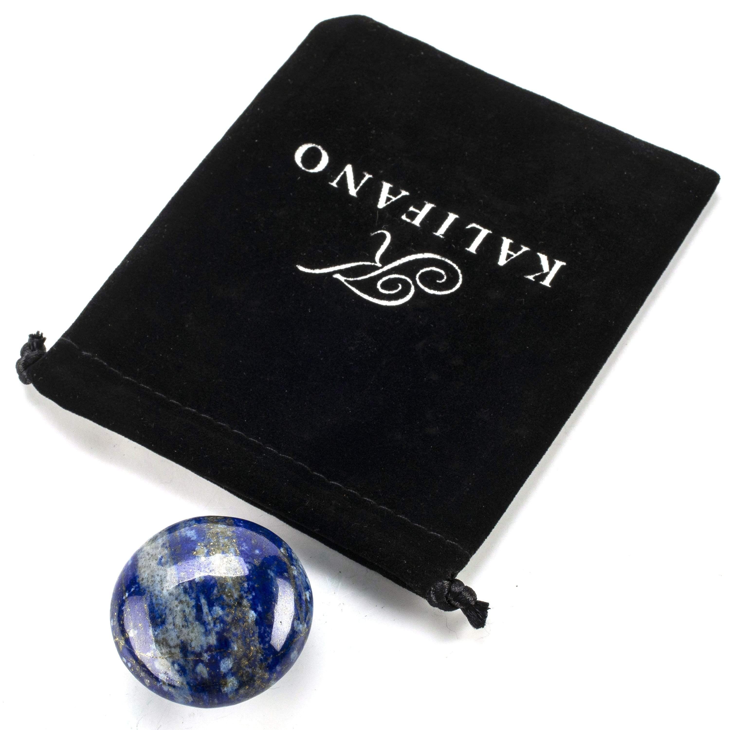 Kalifano Lapis Rare Natural Blue Lapis Lazuli Polished Palm Stone Carving from Afghanistan - 31 g LPS100.003