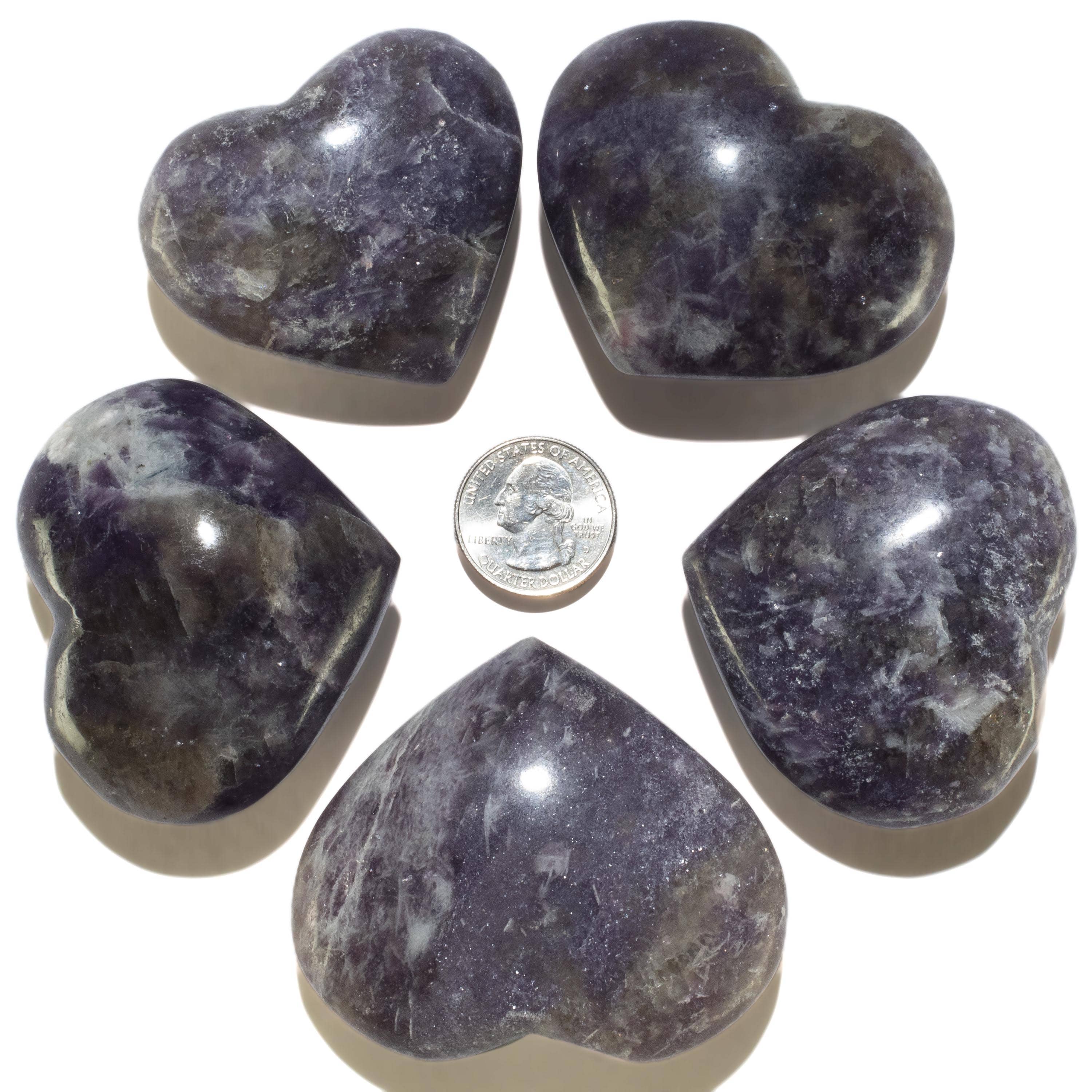 KALIFANO Lepidolite Lepidolite Gemstone Heart Carving GH200-LD