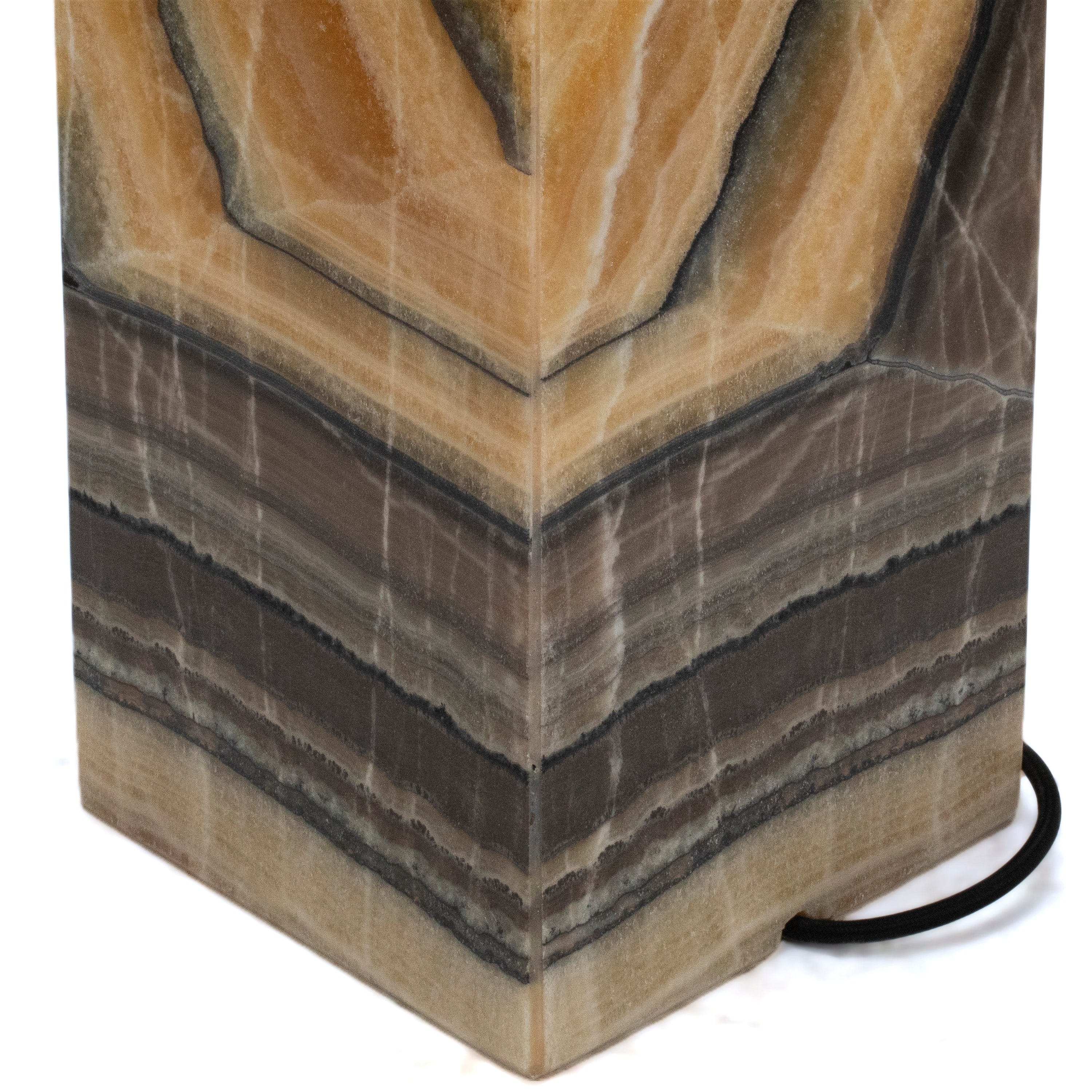 Kalifano Light Towers Natural Onyx Lamp Light Tower 32" tall LT80X20.004