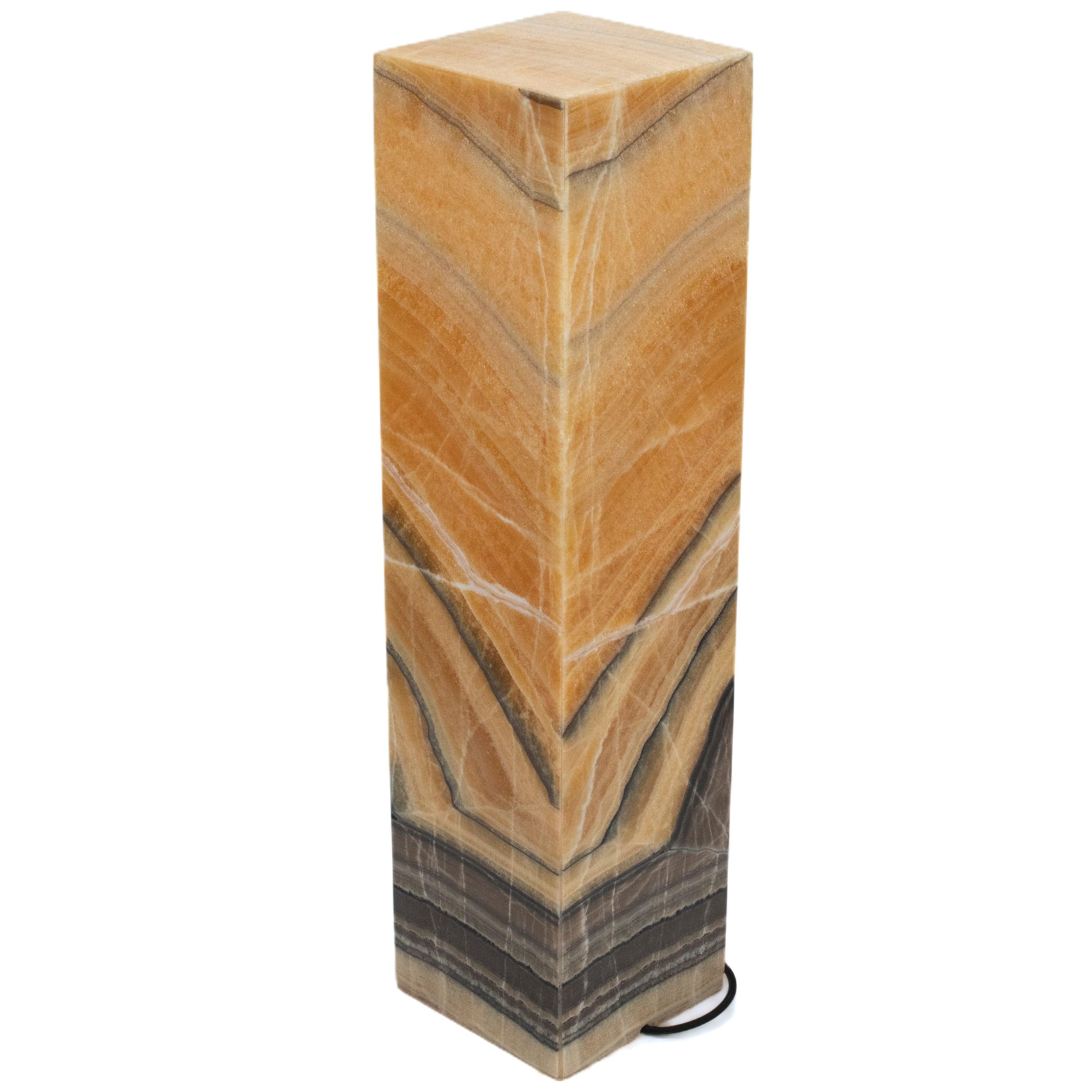Kalifano Light Towers Natural Onyx Lamp Light Tower 32" tall LT80X20.004