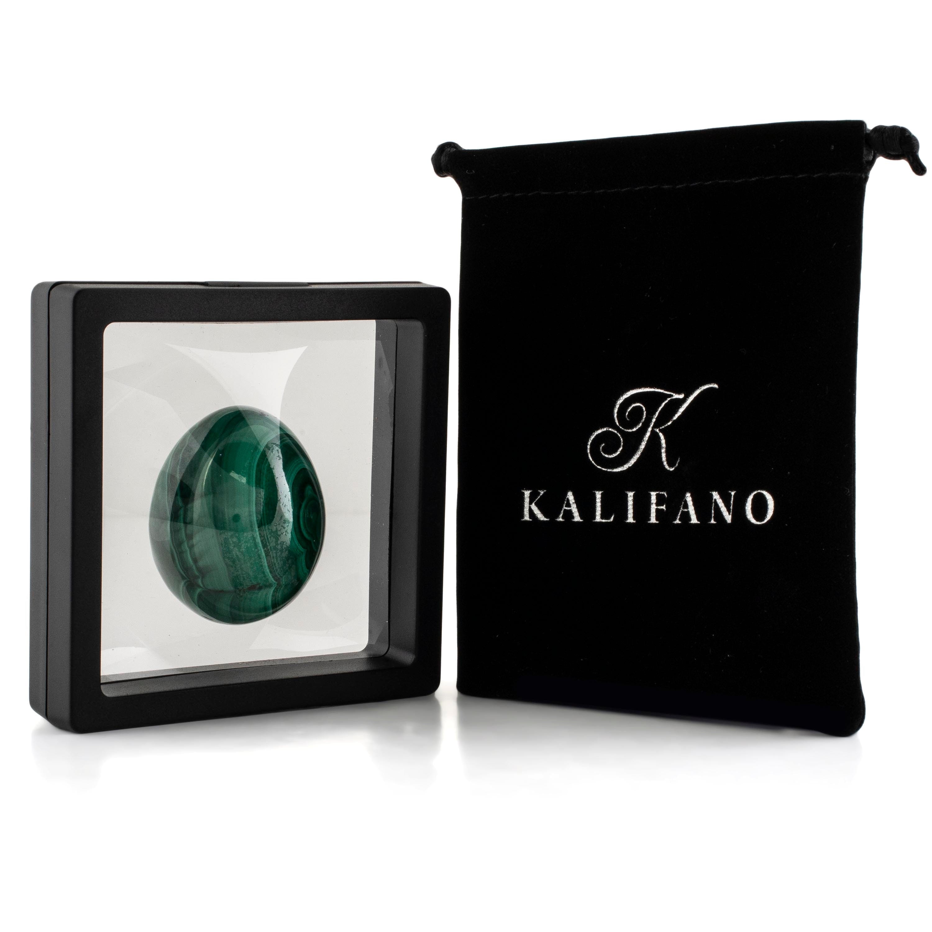 Kalifano Malachite Natural Malachite Egg Carving From Congo - 2" / 125g MAE300
