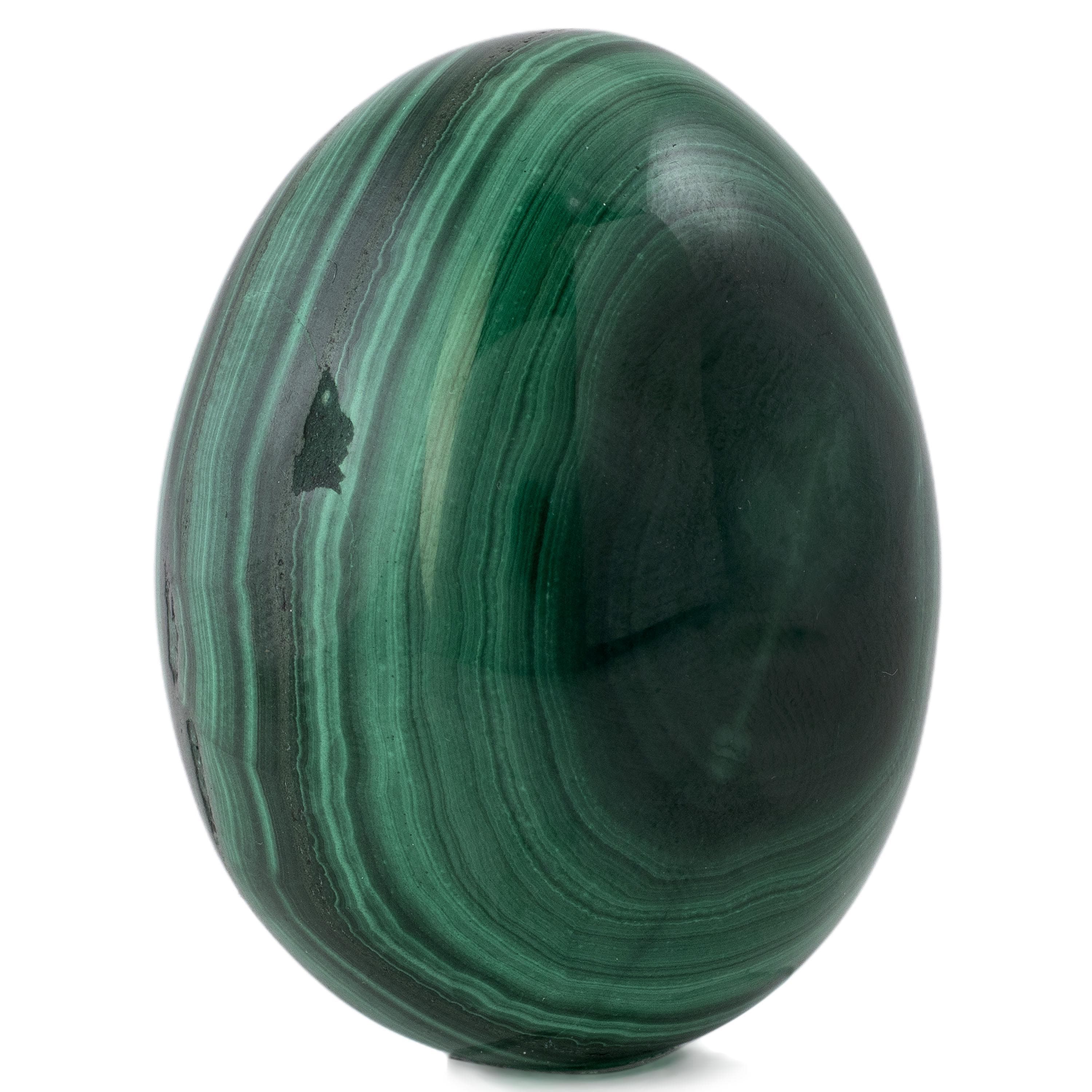 Kalifano Malachite Natural Malachite Egg Carving From Congo - 2" / 175g MAE400