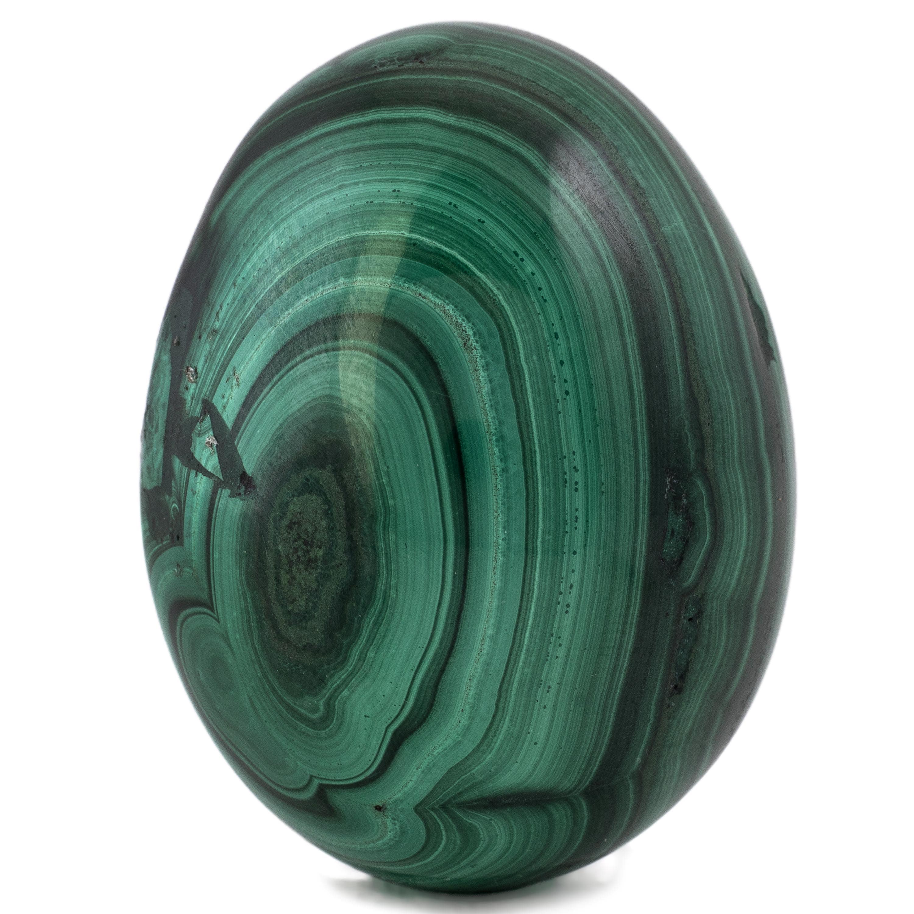 Kalifano Malachite Natural Malachite Egg Carving From Congo - 2" / 175g MAE400