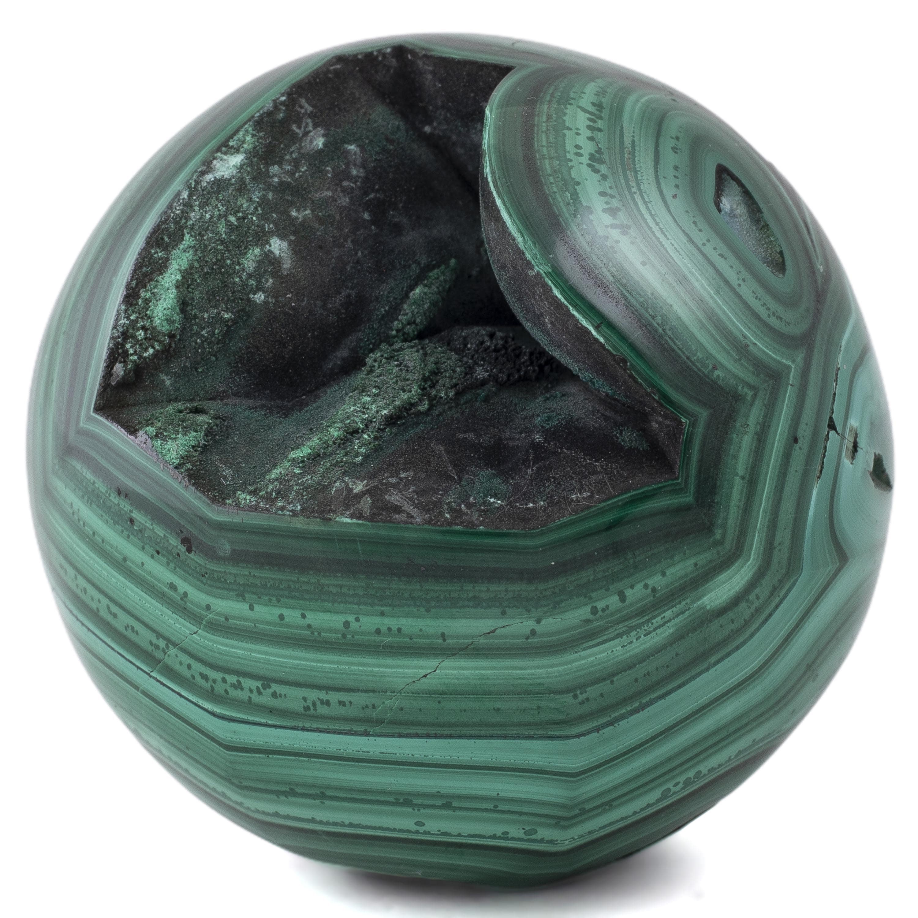 Kalifano Malachite Natural Malachite Sphere Carving From Congo - 2" / 225g MAS550