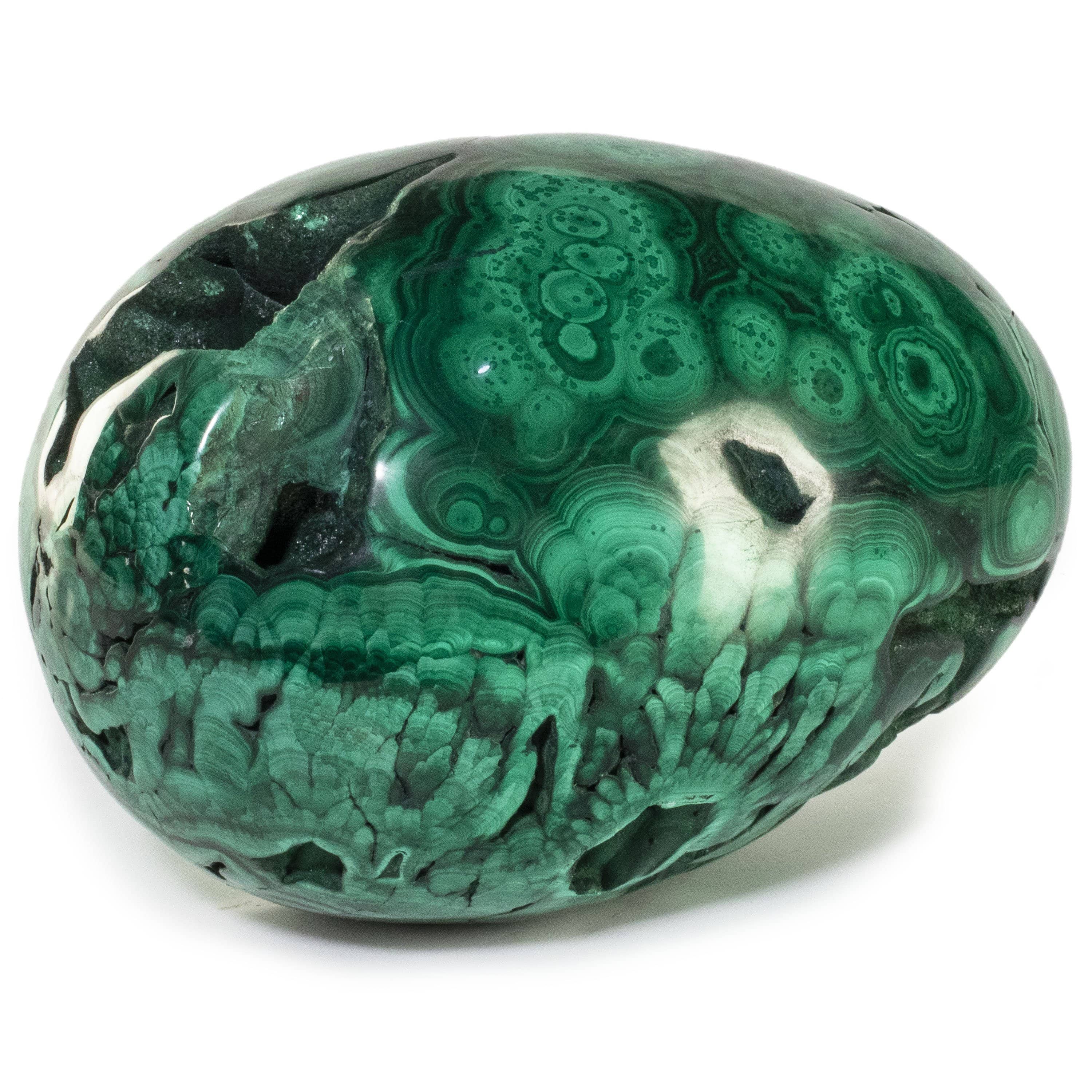 Kalifano Malachite Rare Natural Green Malachite Egg Carving from Congo - 7.5 in / 12.6 lbs MA14000.002