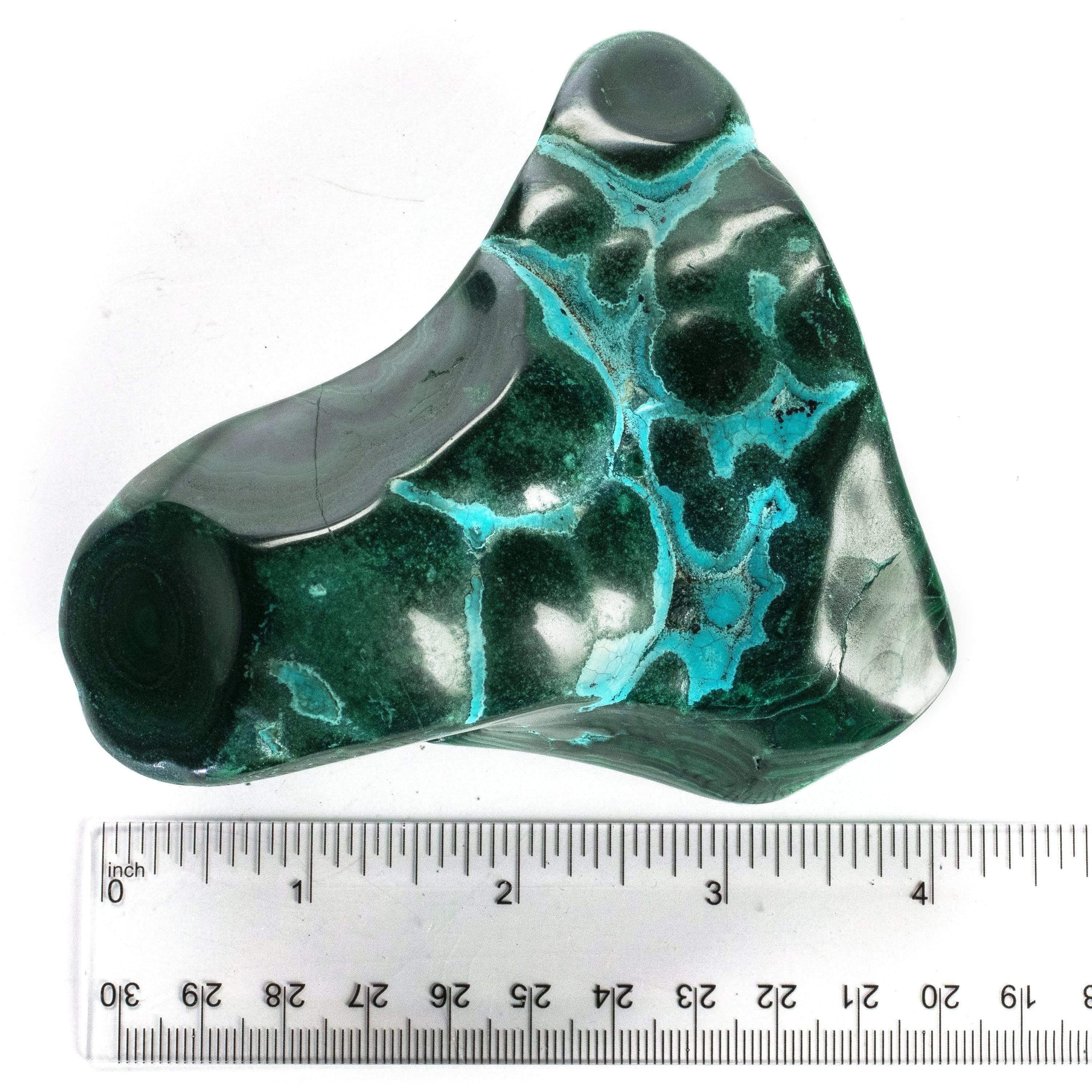 Kalifano Malachite Rare Natural Green Malachite with Blue Chrysocolla Freeform Specimen from Congo - 0.7 kg / 1.5 lbs MAC700.004