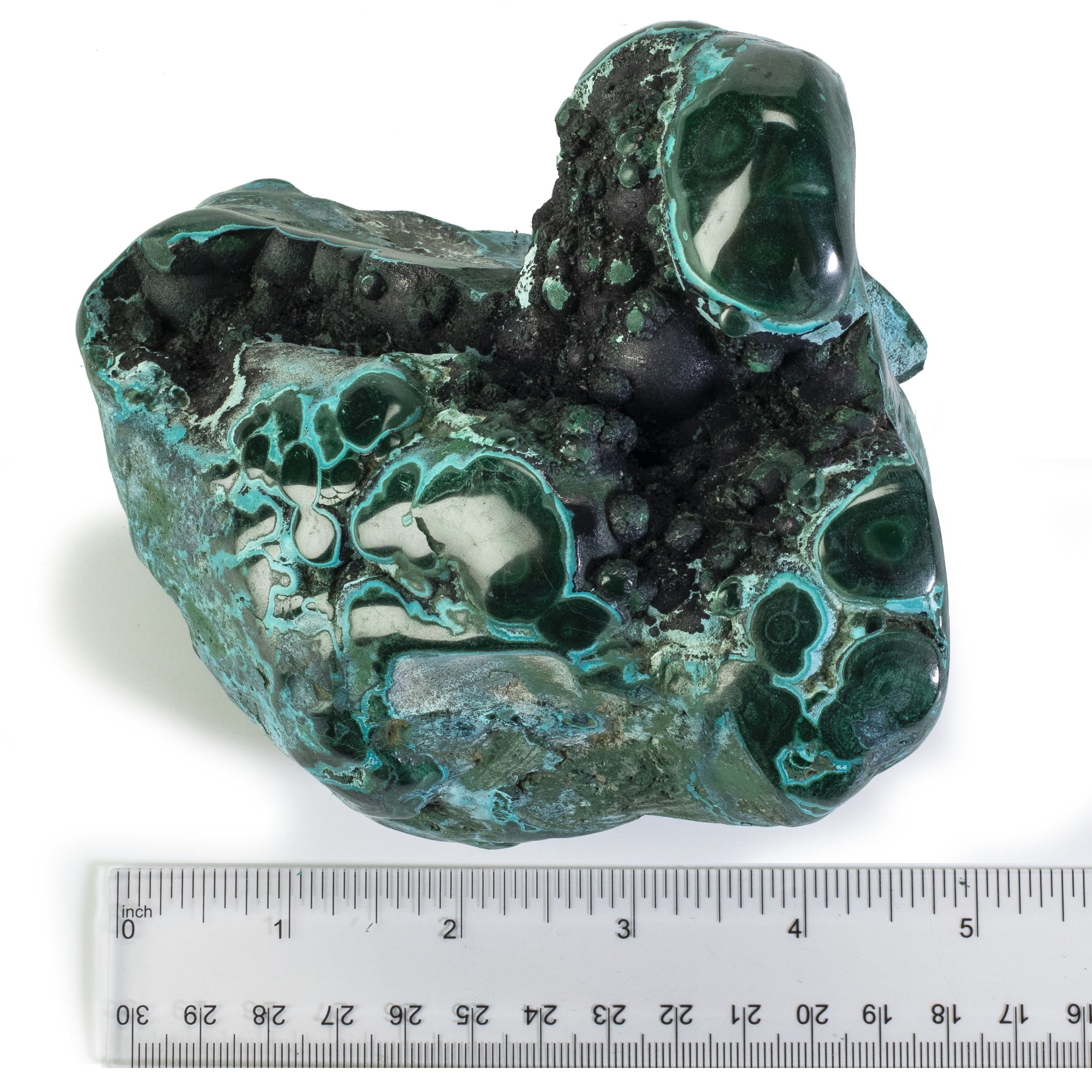 Kalifano Malachite Rare Natural Green Malachite with Blue Chrysocolla Freeform Specimen from Congo - 1.1 kg / 2.4 lbs MAC900.006
