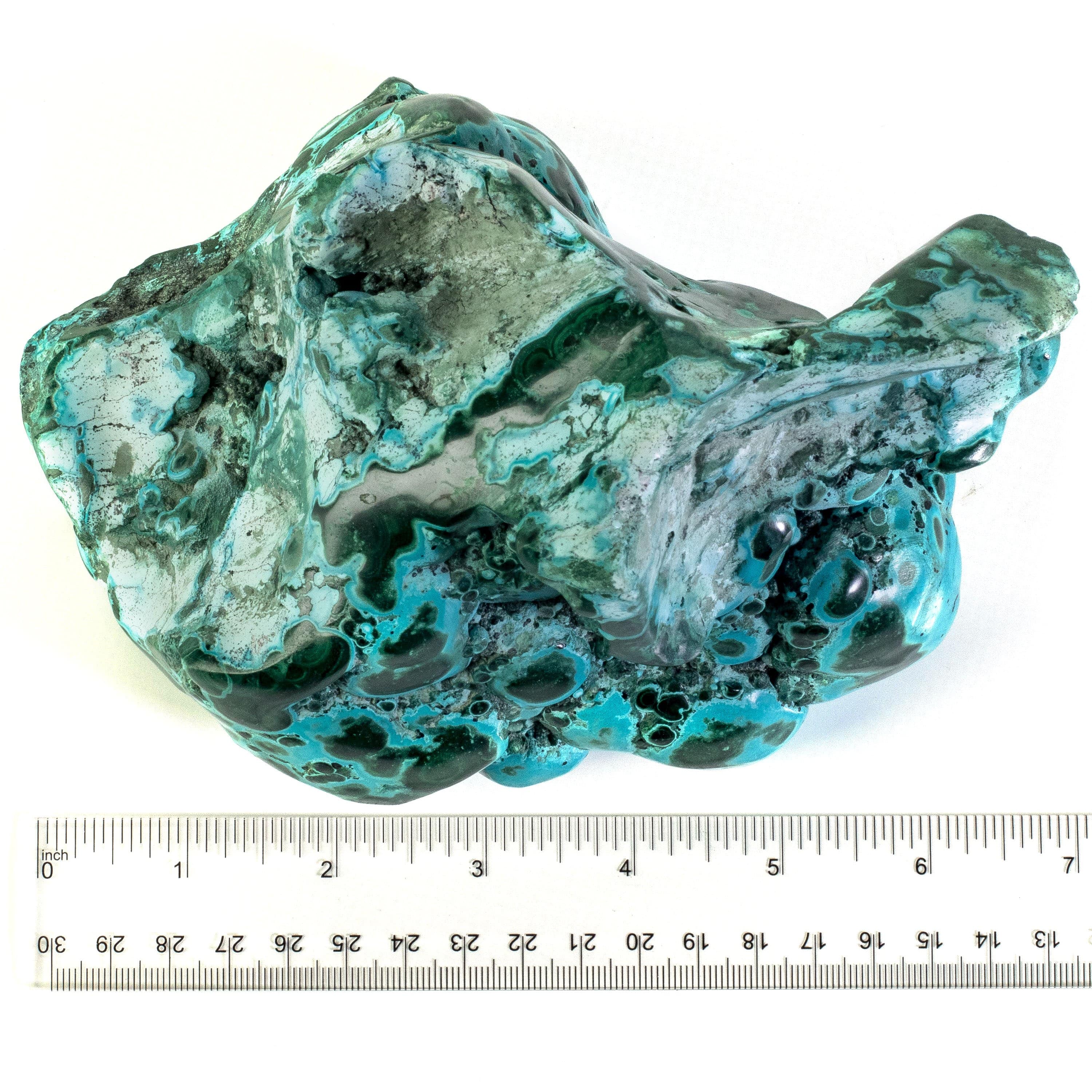 Kalifano Malachite Rare Natural Green Malachite with Blue Chrysocolla Freeform Specimen from Congo - 1.9 kg / 4.1 lbs MAC1700.002