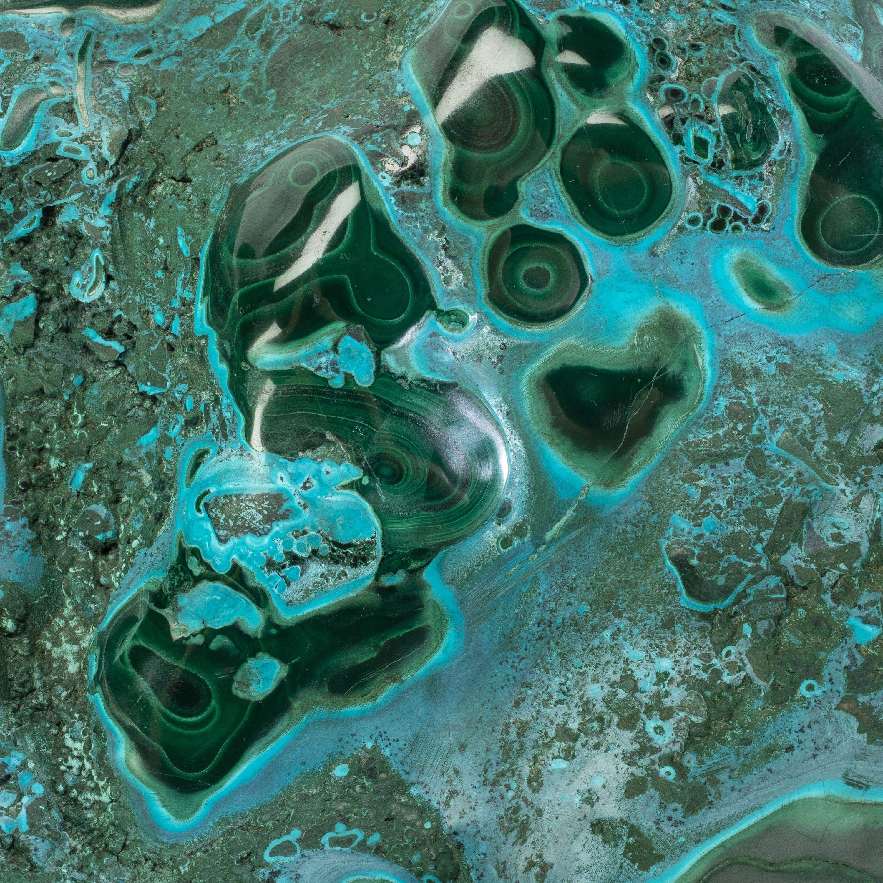 Kalifano Malachite Rare Natural Green Malachite with Blue Chrysocolla Freeform Specimen from Congo - 12.6 kg / 27.8 lbs MAC11900.001