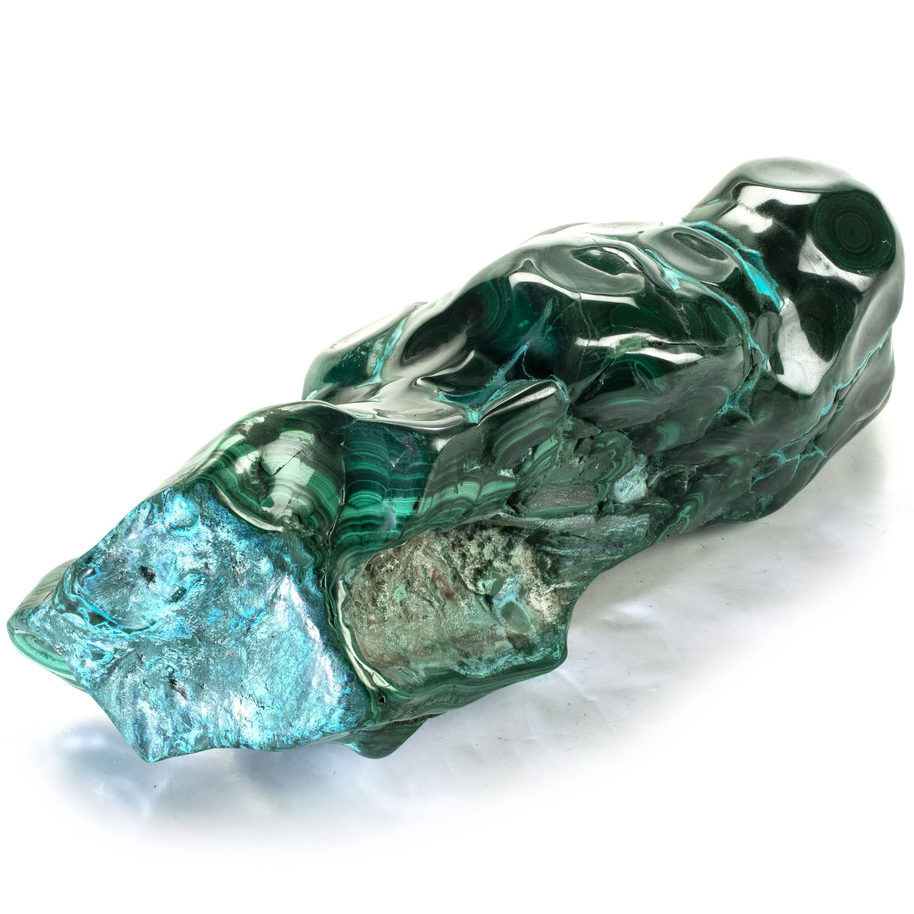 Kalifano Malachite Rare Natural Green Malachite with Blue Chrysocolla Freeform Specimen from Congo - 8.9 kg / 19.5 lbs MAC8600.001
