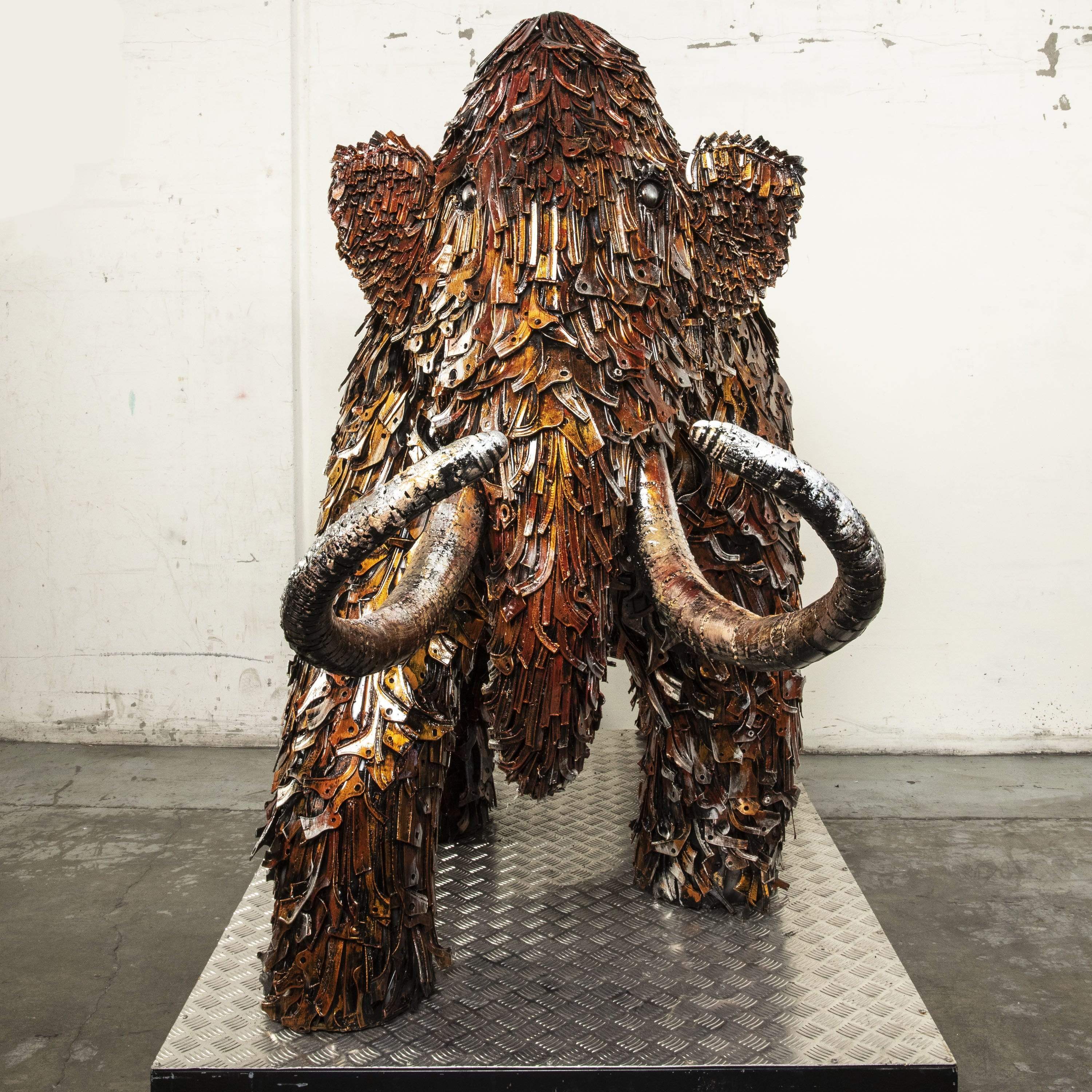 KALIFANO Mammoth Recycled metal Sculpture RMS-MEDMAM-P01