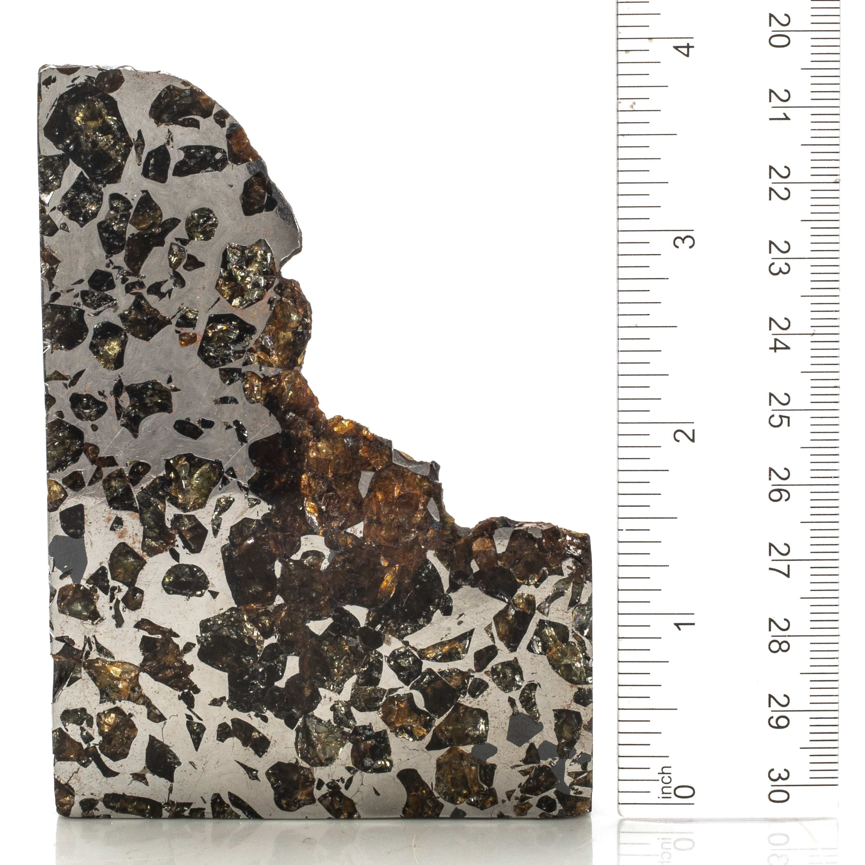 Kalifano Meteorites MTSP28800.001 - Seymchan Pallasite Iron Meteorite - 406 gramsFound in 1967 - Russia - TKW: 350 kg MTSP28800.001
