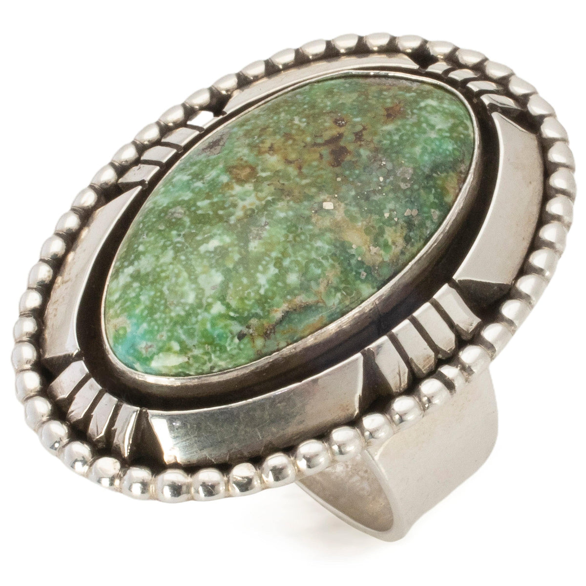 Kalifano Native American Jewelry 10 Eddie Secatero Navajo Sonoran Gold Turquoise USA Native American Made 925 Sterling Silver Ring NAR1200.051.10
