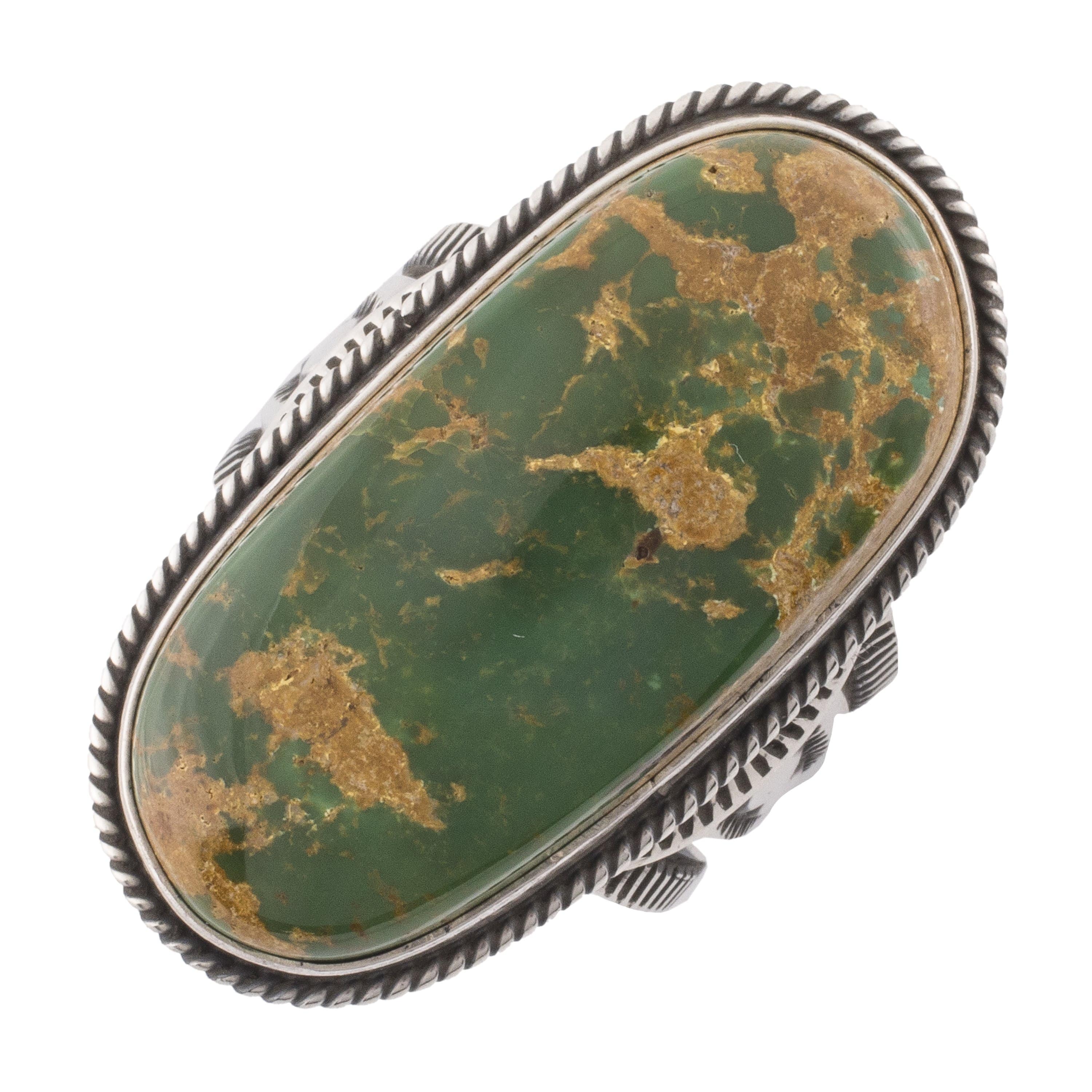 Kalifano Native American Jewelry 11 Donovan Cadman Royston Turquoise USA Native American Made 925 Sterling Silver Ring NAR1200.016.11