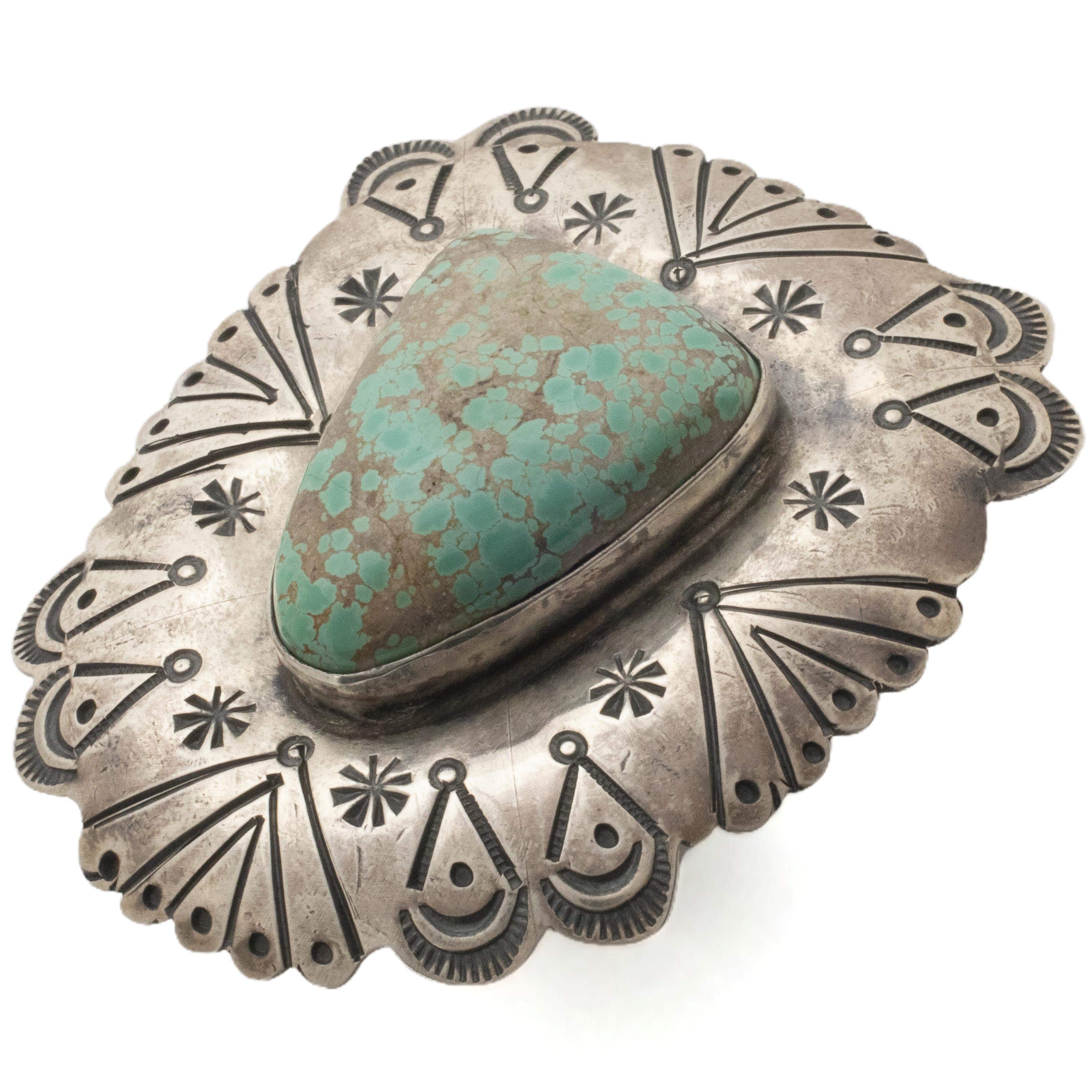 Kalifano Native American Jewelry 11 Marvin McReeves Navajo Carico Lake Turquoise USA Native American Made 925 Sterling Silver Ring NAR2400.013.11