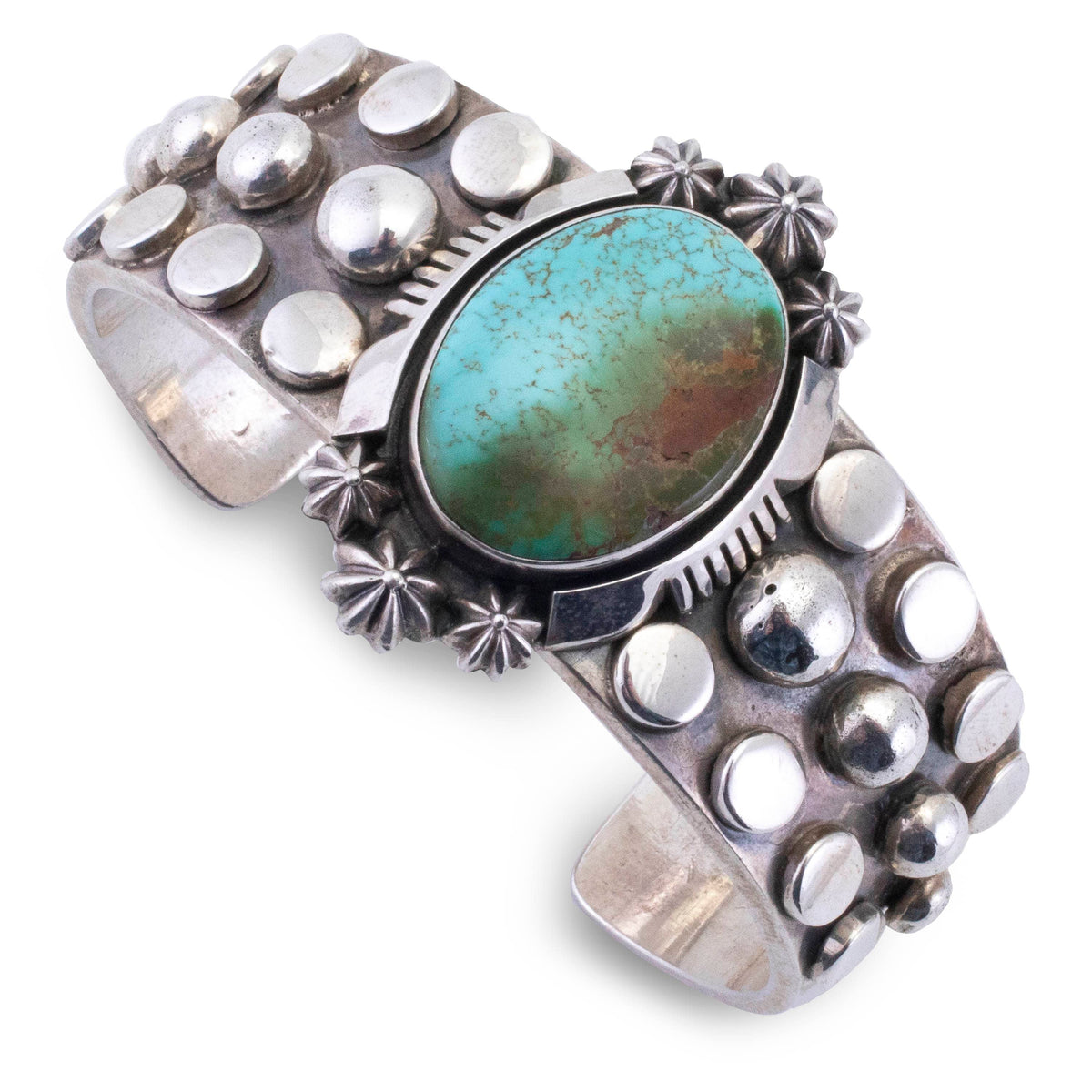 Kalifano Native American Jewelry Jimmy Secatero Navajo Sonoran Gold Turquoise USA Native American Made 925 Sterling Silver Cuff NAB3000.010