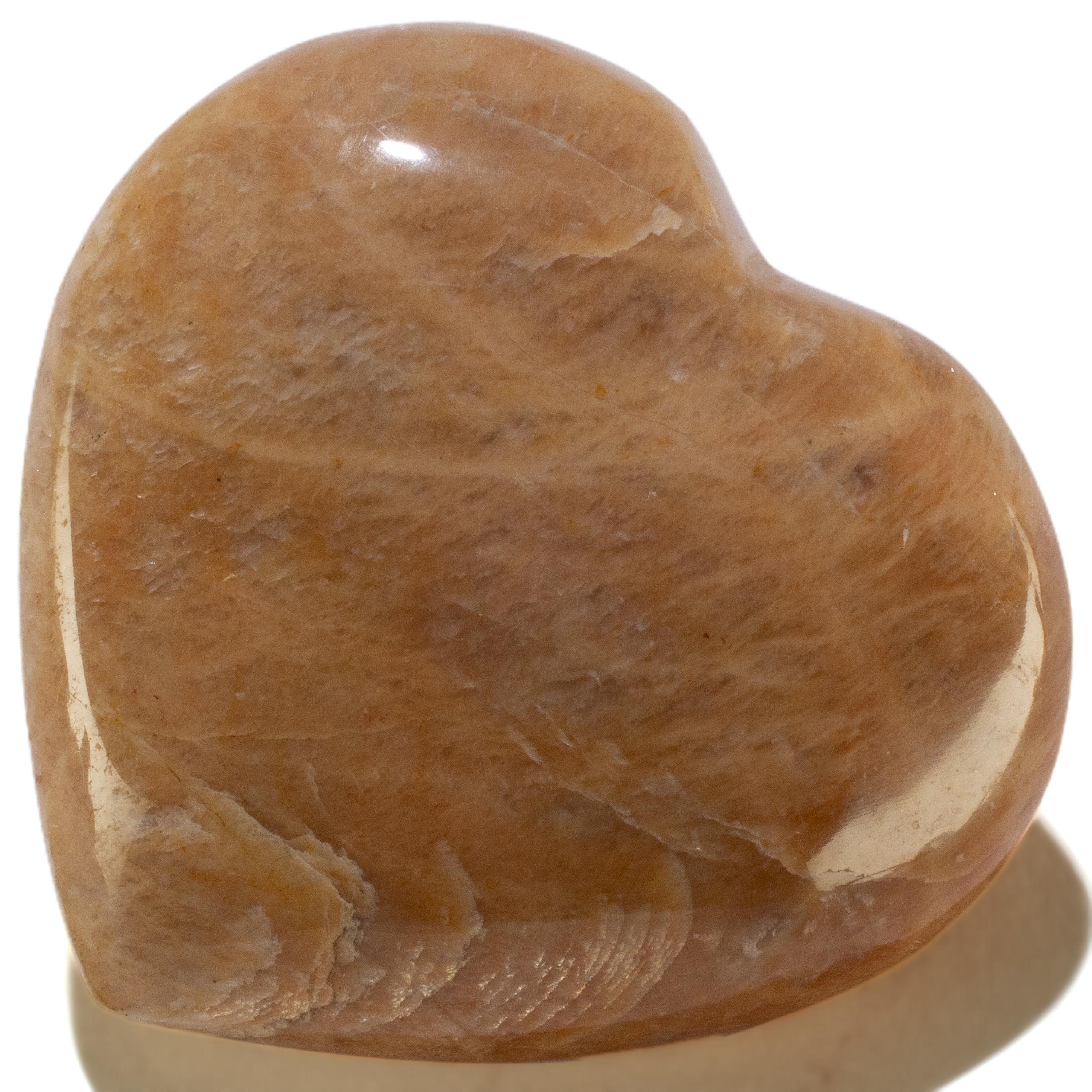 KALIFANO Peach Moonstone Peach Moonstone Gemstone Heart Carving 160g / 3in. GH200-PM