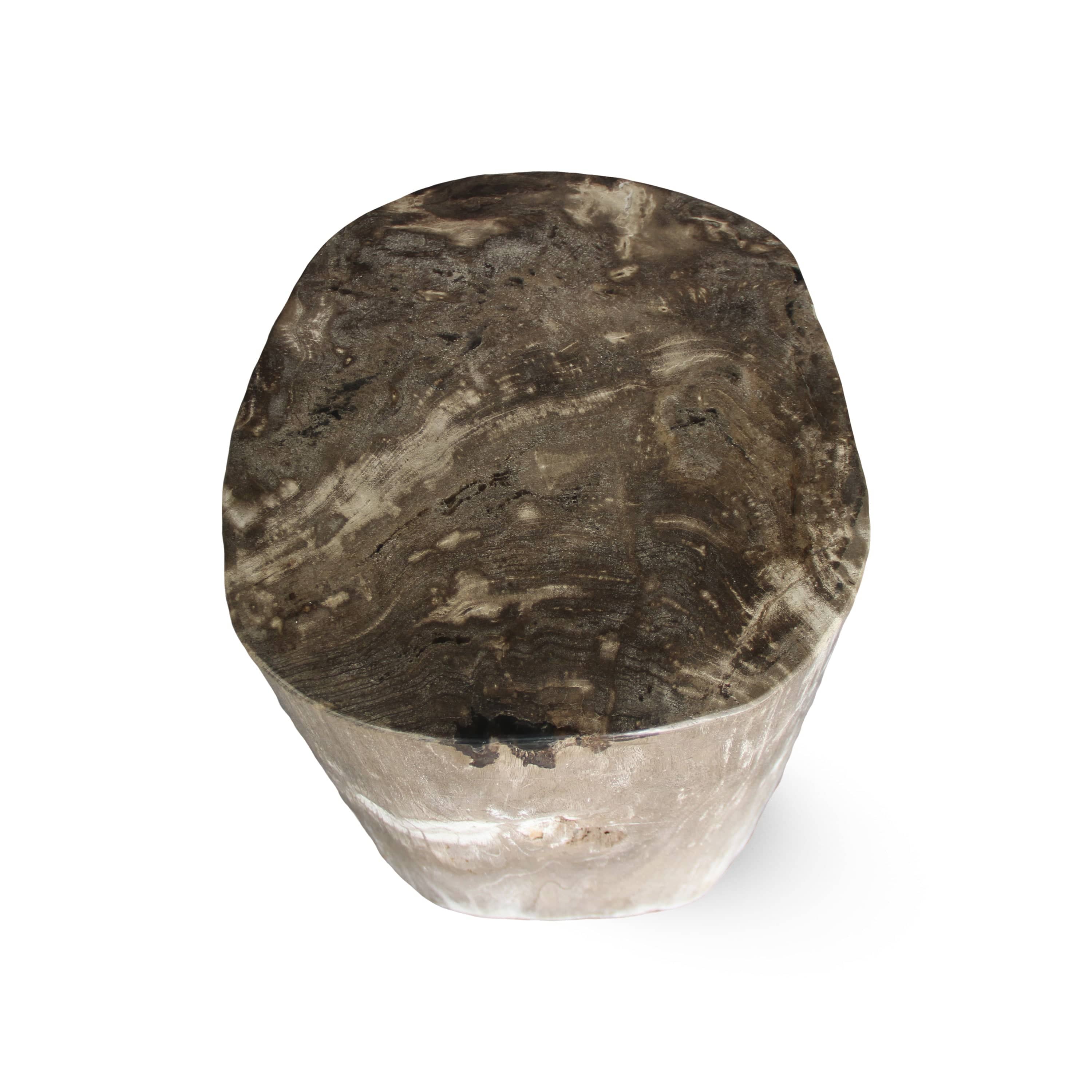 Kalifano Petrified Wood Petrified Wood Round Stump / Stool from Indonesia - 16" / 152 lbs PWS2800.006