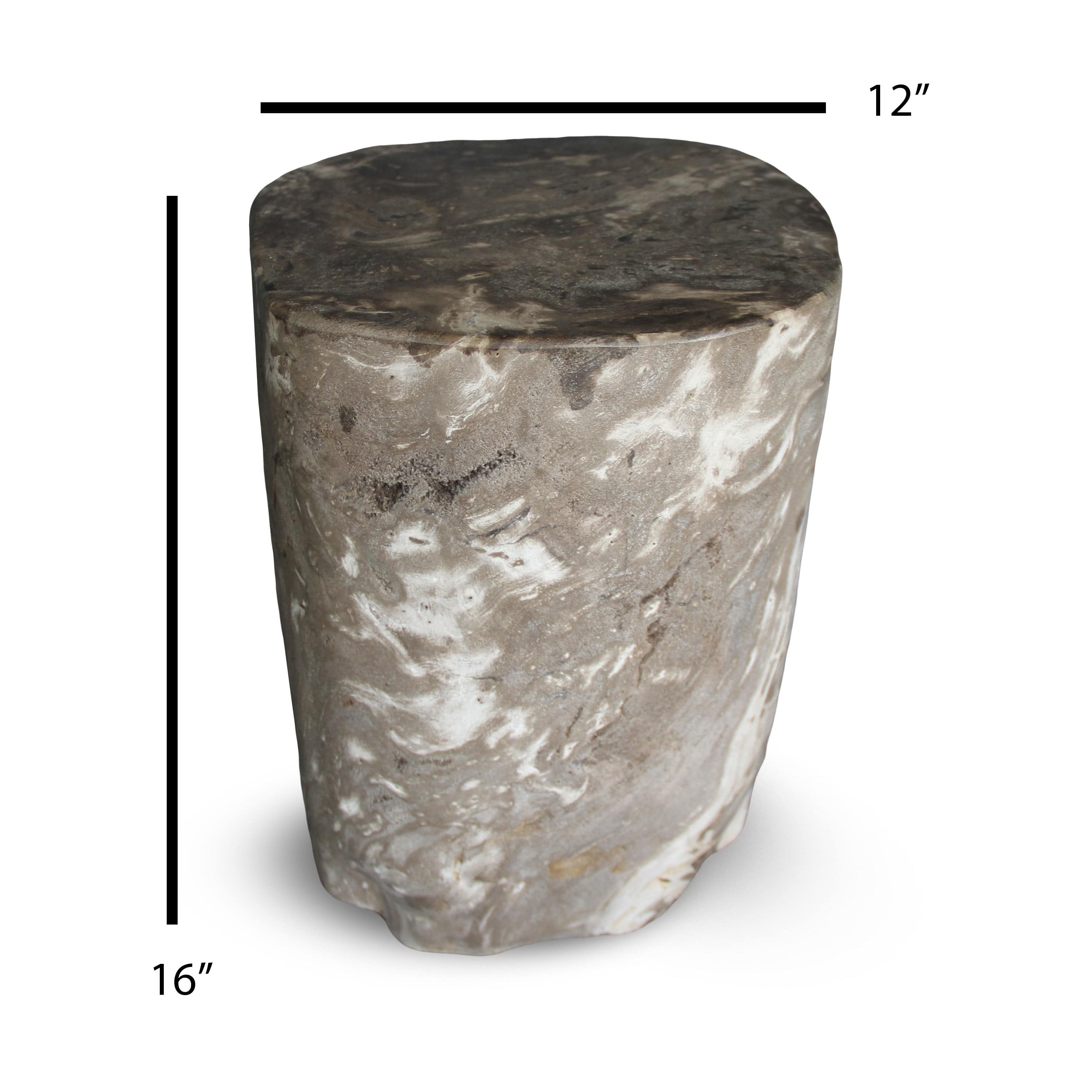 Kalifano Petrified Wood Petrified Wood Round Stump / Stool from Indonesia - 16" / 152 lbs PWS2800.006