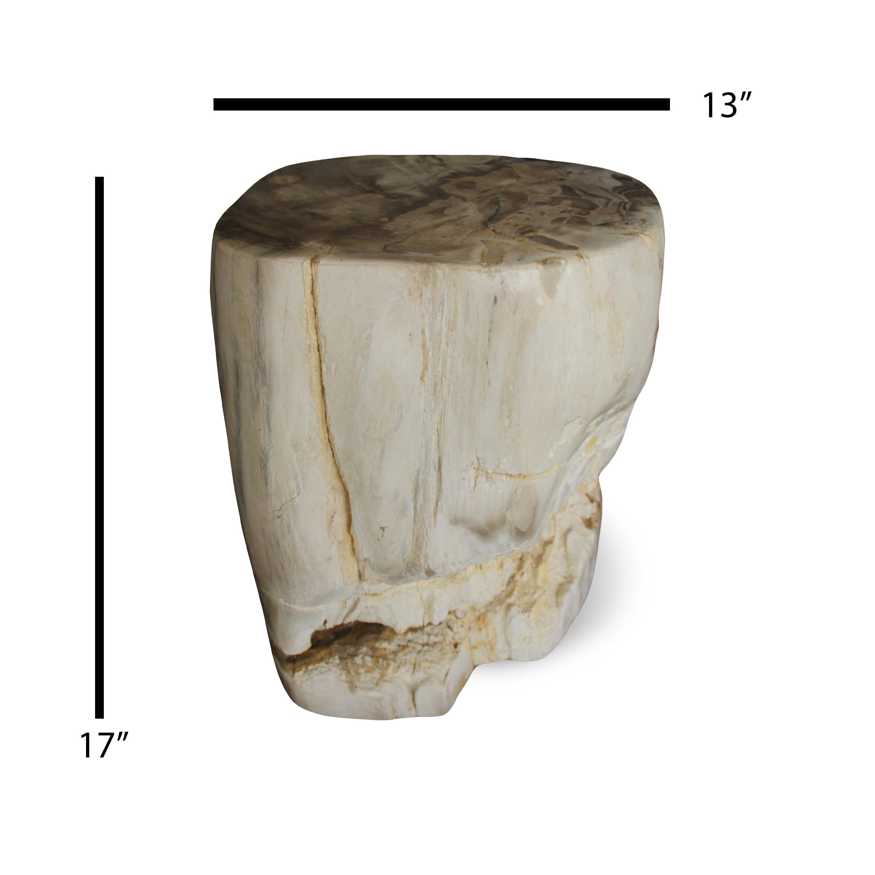 Kalifano Petrified Wood Petrified Wood Round Stump / Stool from Indonesia - 43" / 191 lbs PWS3600.005