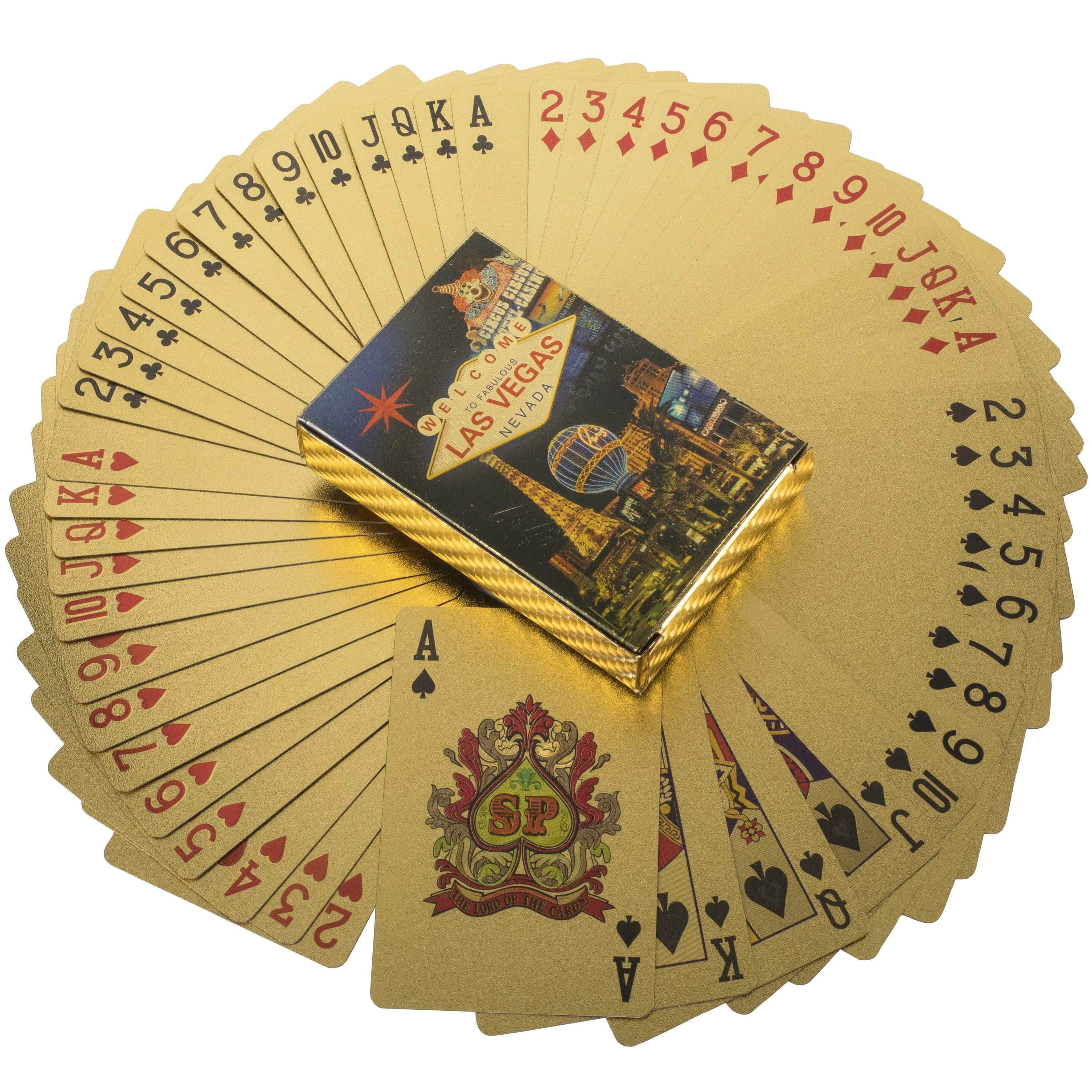 Kalifano Playing Cards Las Vegas Gold Playing Cards GPC-LV