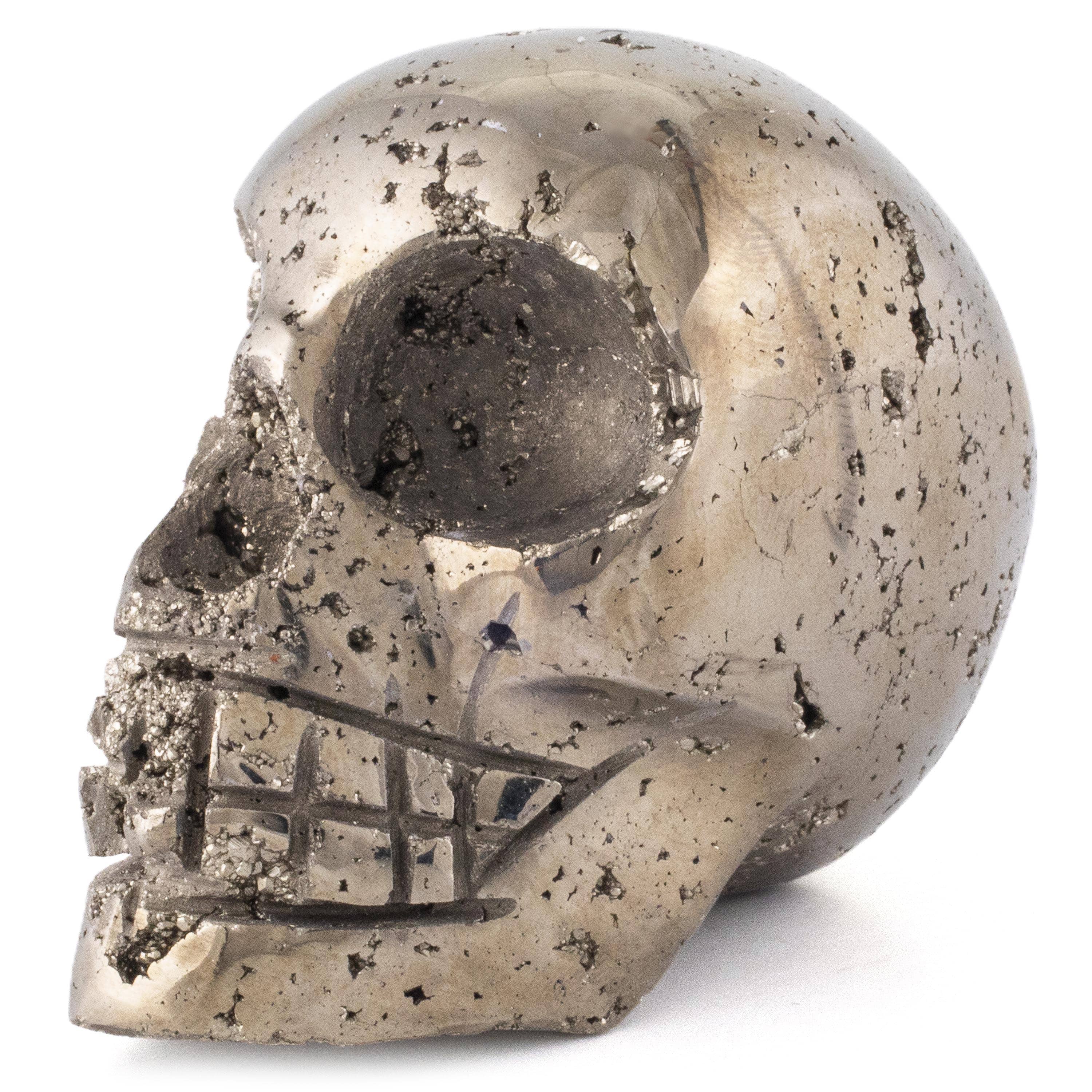 Kalifano Pyrite Pyrite Skull Carving 2.5" / 275 grams SK600-PC.002