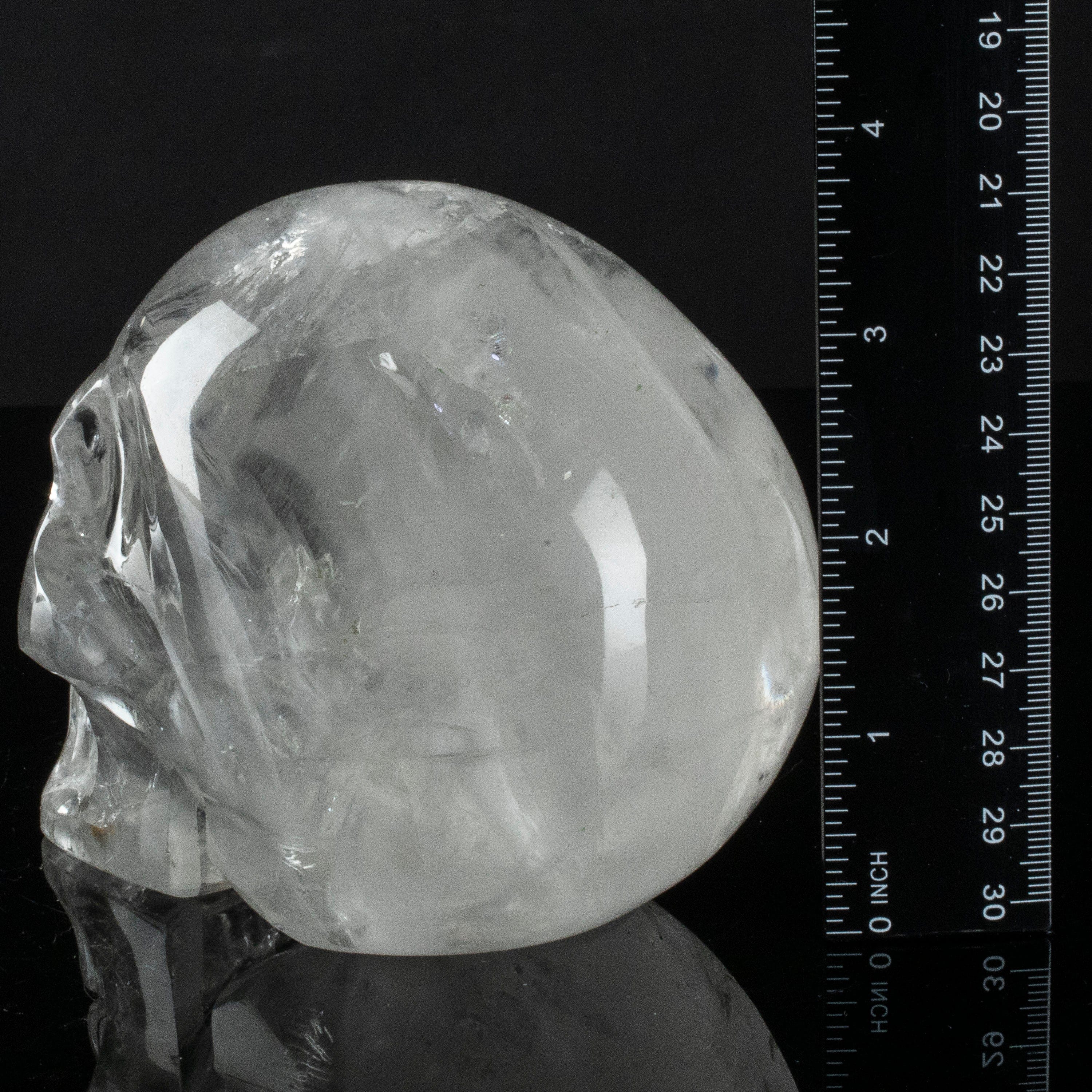 Kalifano Quartz Natural Brazilian Quartz Skull Carving - 5 in. SK3800.001